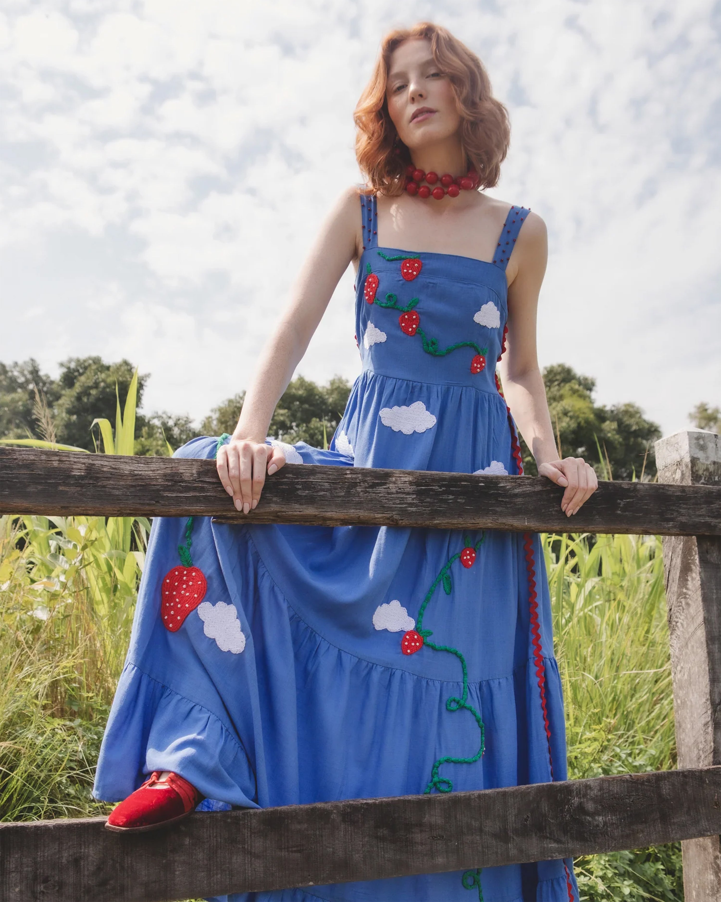 Amanda Semear Dress Medium Blue