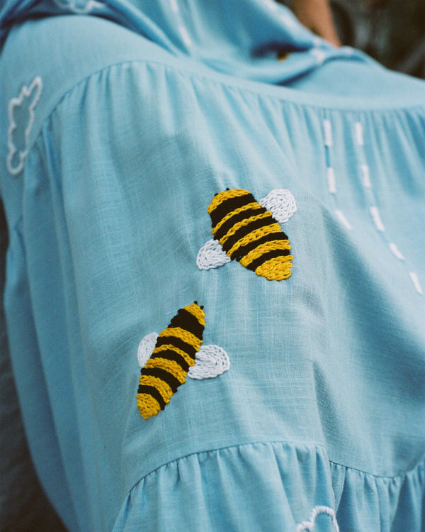 Amanda Whisper of the Bees Dress Light Blue