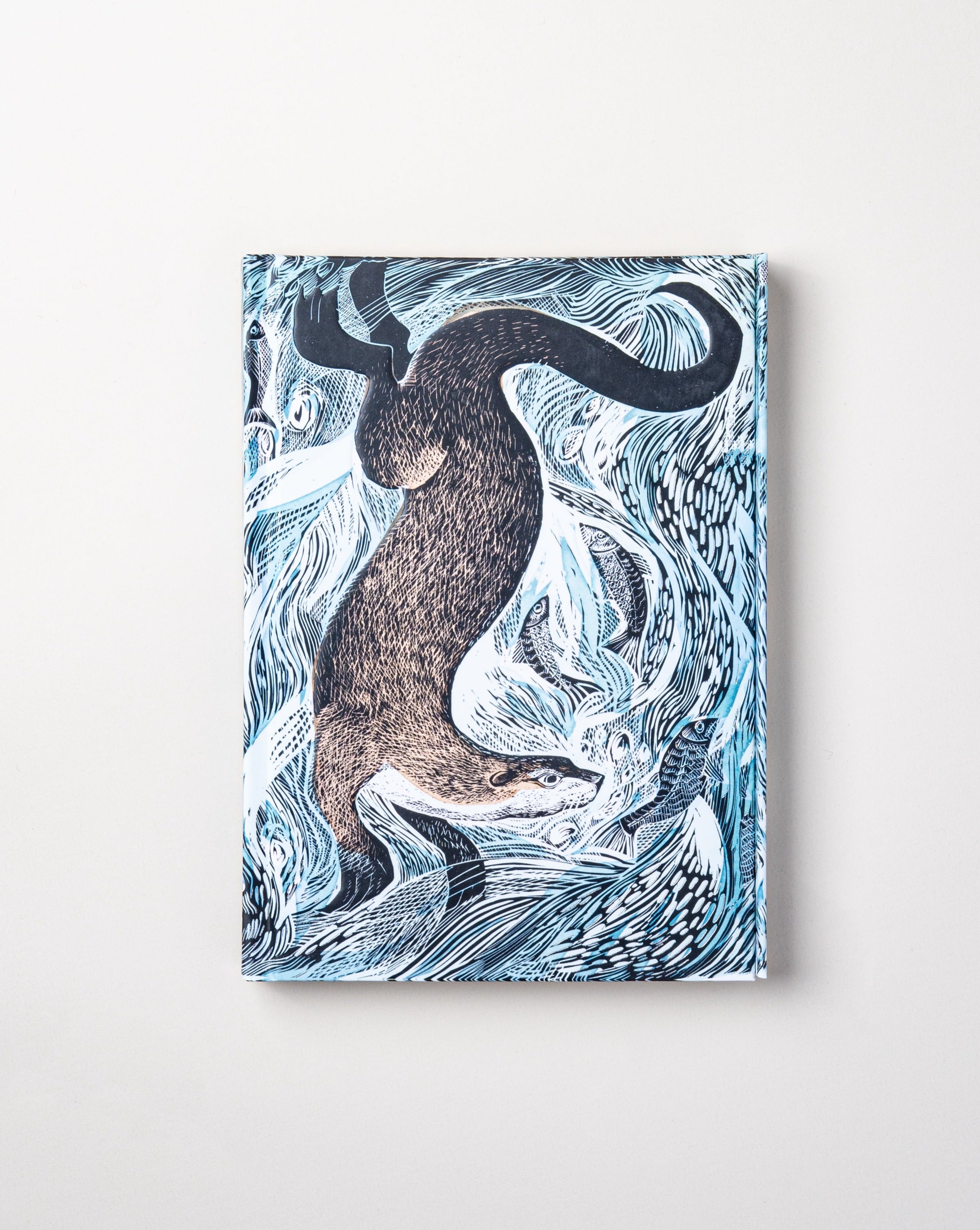 Angela Harding Fishing Otter Foiled Journal