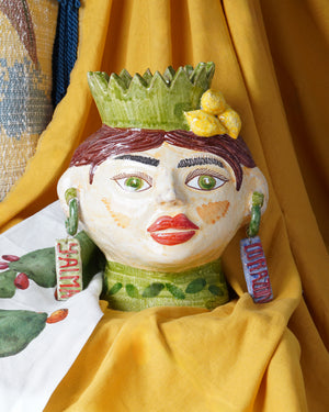 Annuzza Lemons and Earrings Large Vase