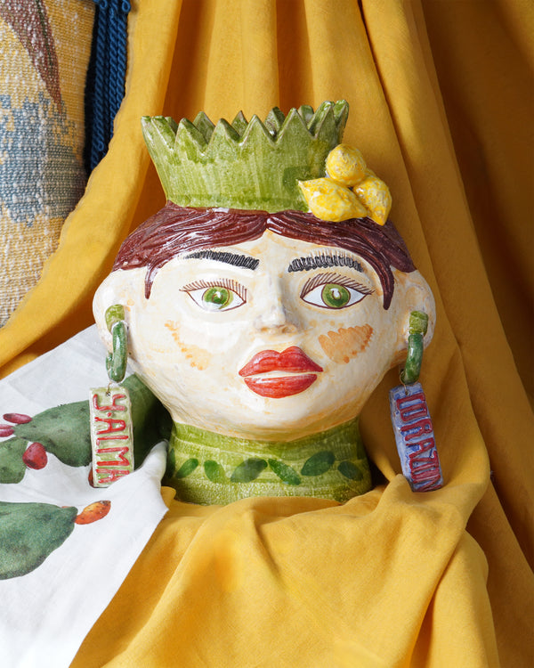 Annuzza Lemons and Earrings Large Vase