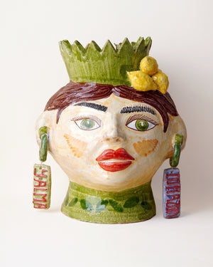 Annuzza Lemons and Earrings Large Vase
