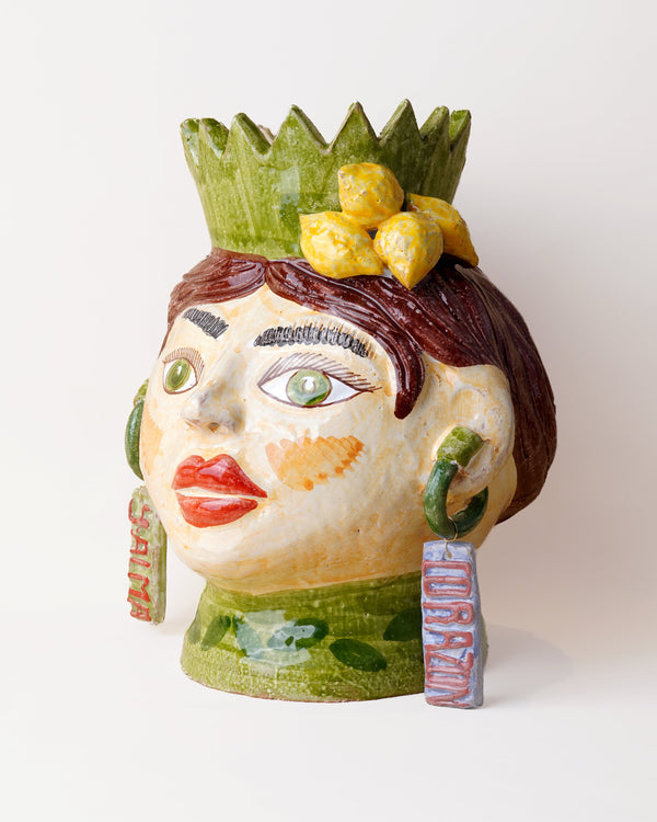 Annuzza Lemons and Earrings Large Vase