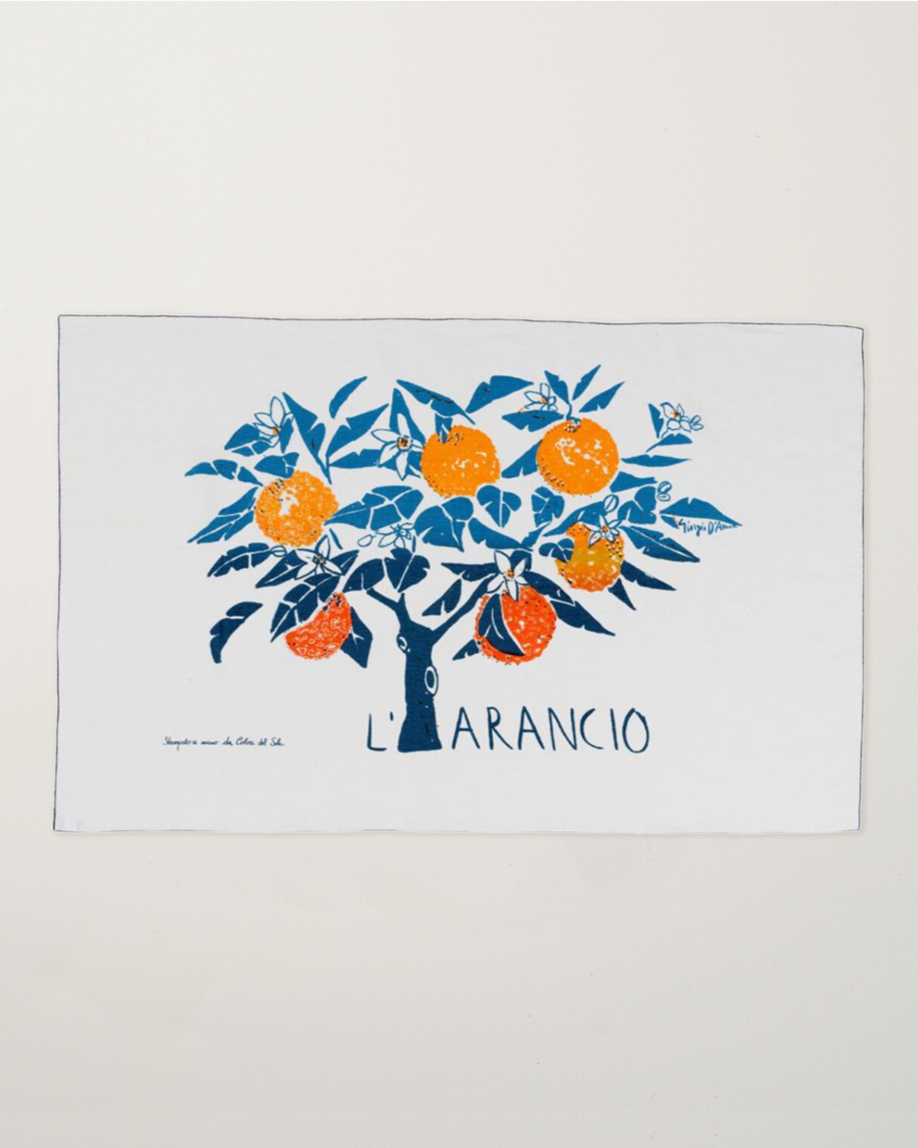 Small Tablecloth Arancio Blue