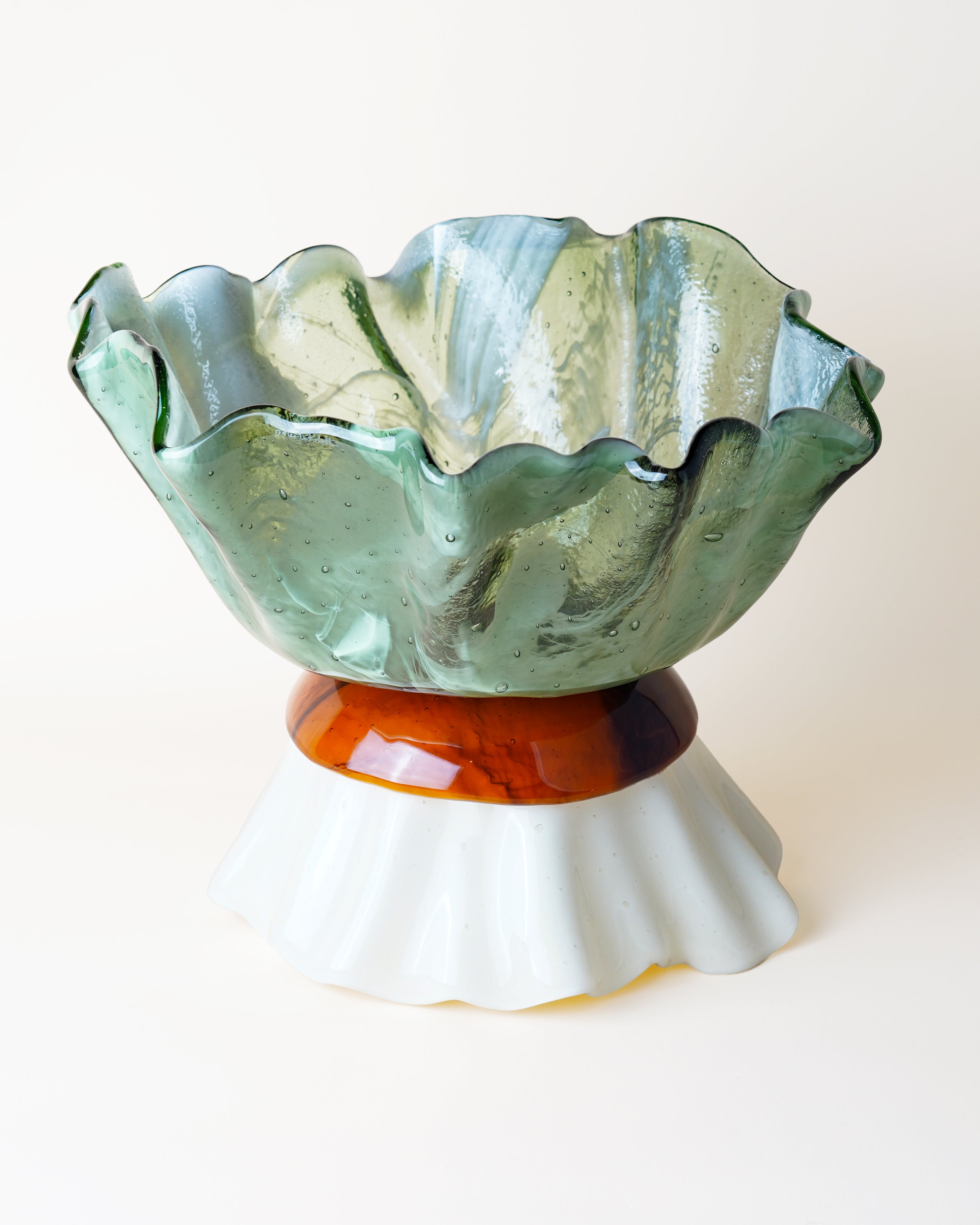 Ballarina Bowl Marble Sage, Marble Caramel & Ivory D27cm