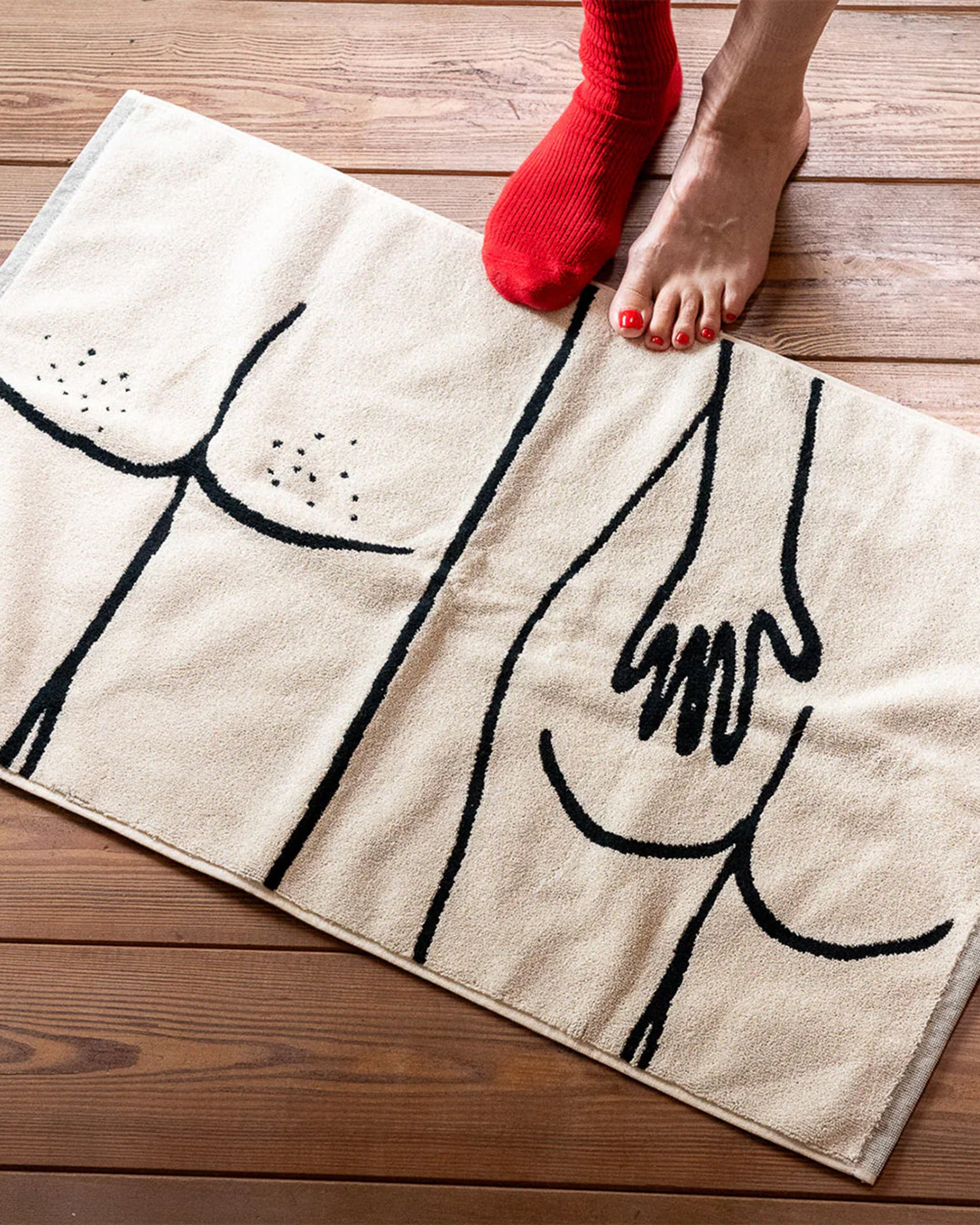 Bath Mat Naked Couple Back