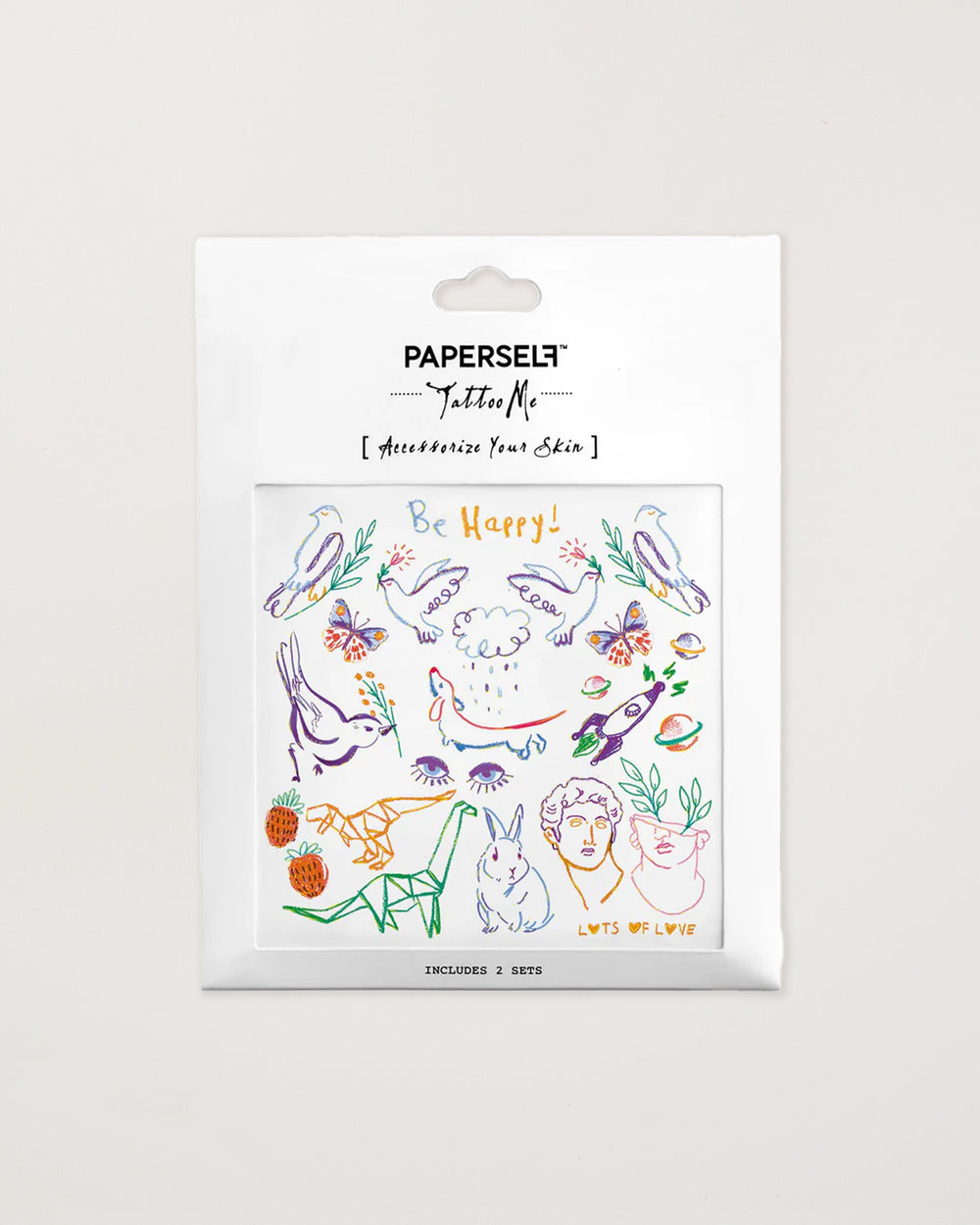 Be Happy Temporary Tattoos