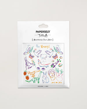 Be Happy Temporary Tattoos