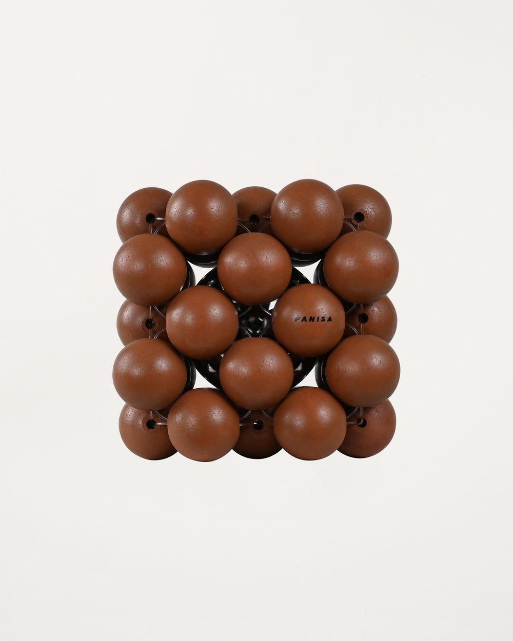 Beaded Bookend 35mm Cube Walnut