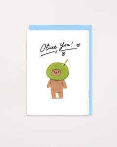 Bearly Getting By Forever Card Olive You!