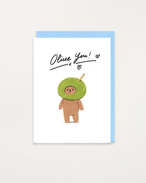 Bearly Getting By Forever Card Olive You!