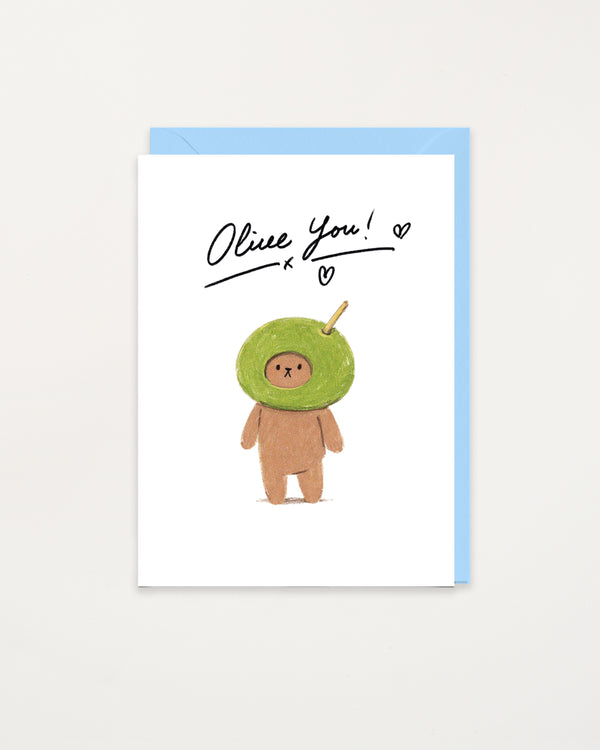 Bearly Getting By Forever Card Olive You!