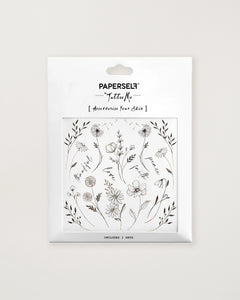 Black Flowers 2 Temporary Tattoos