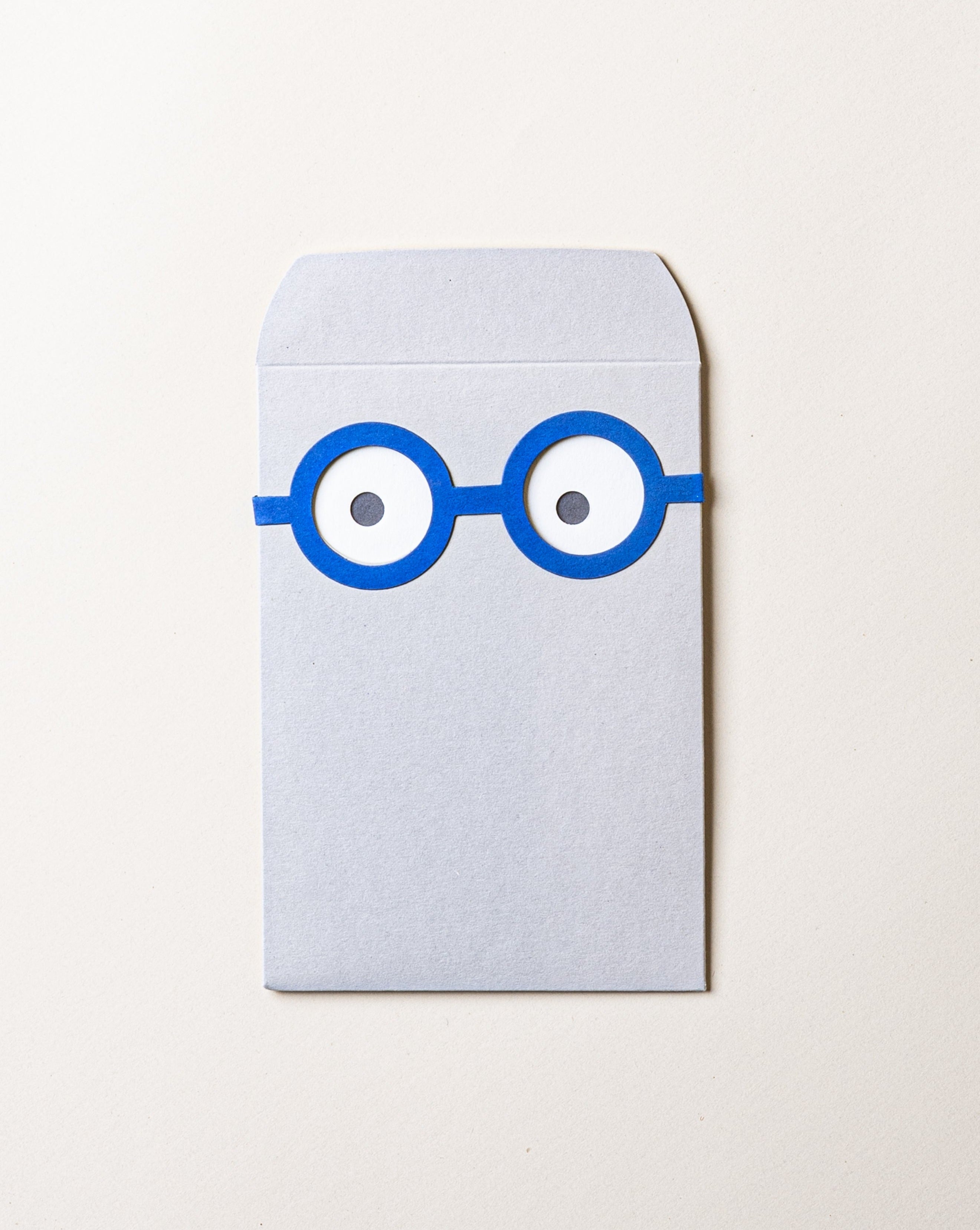 Blue Glasses Card