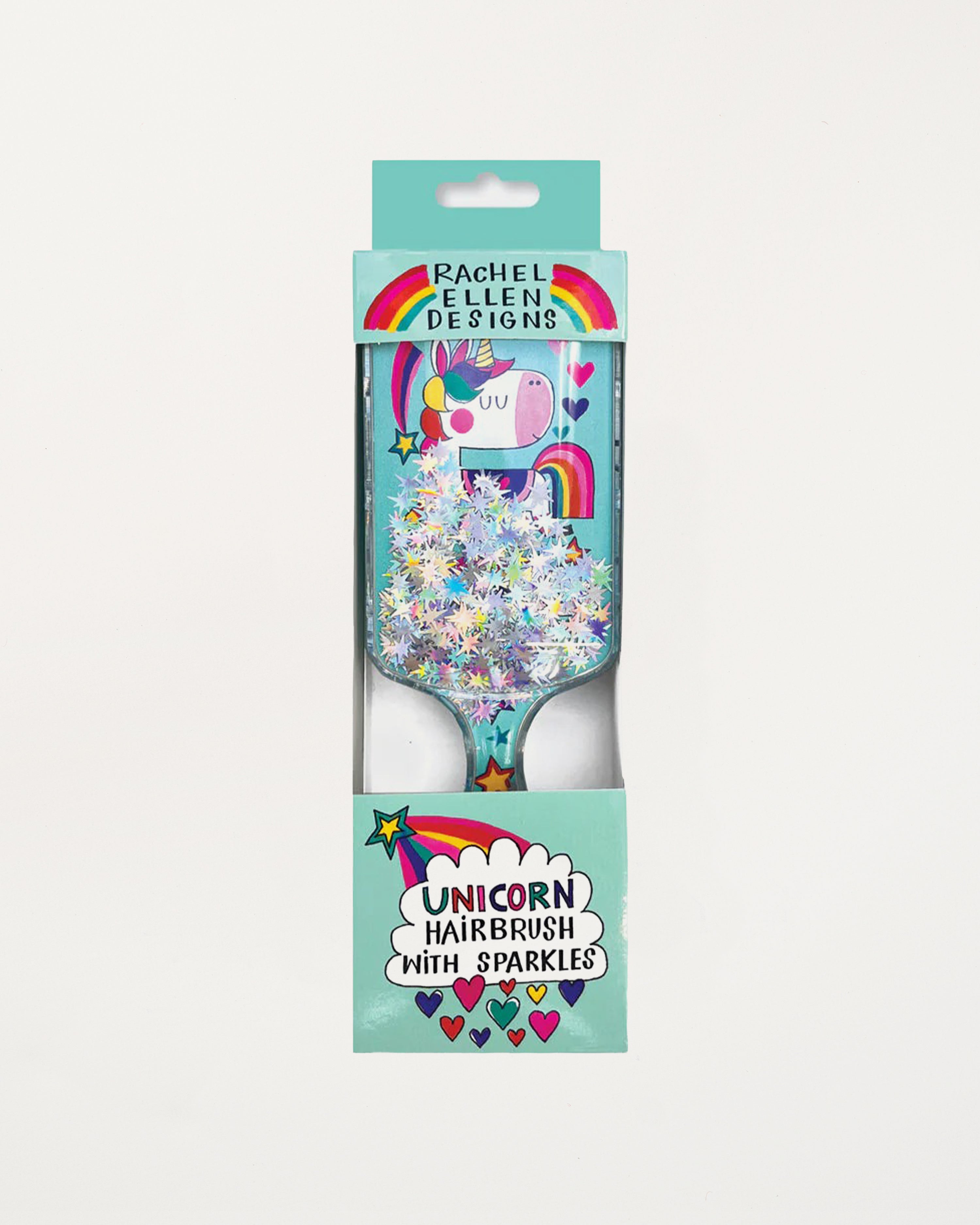 Blue Unicorn Children's Hairbrush with Sparkles