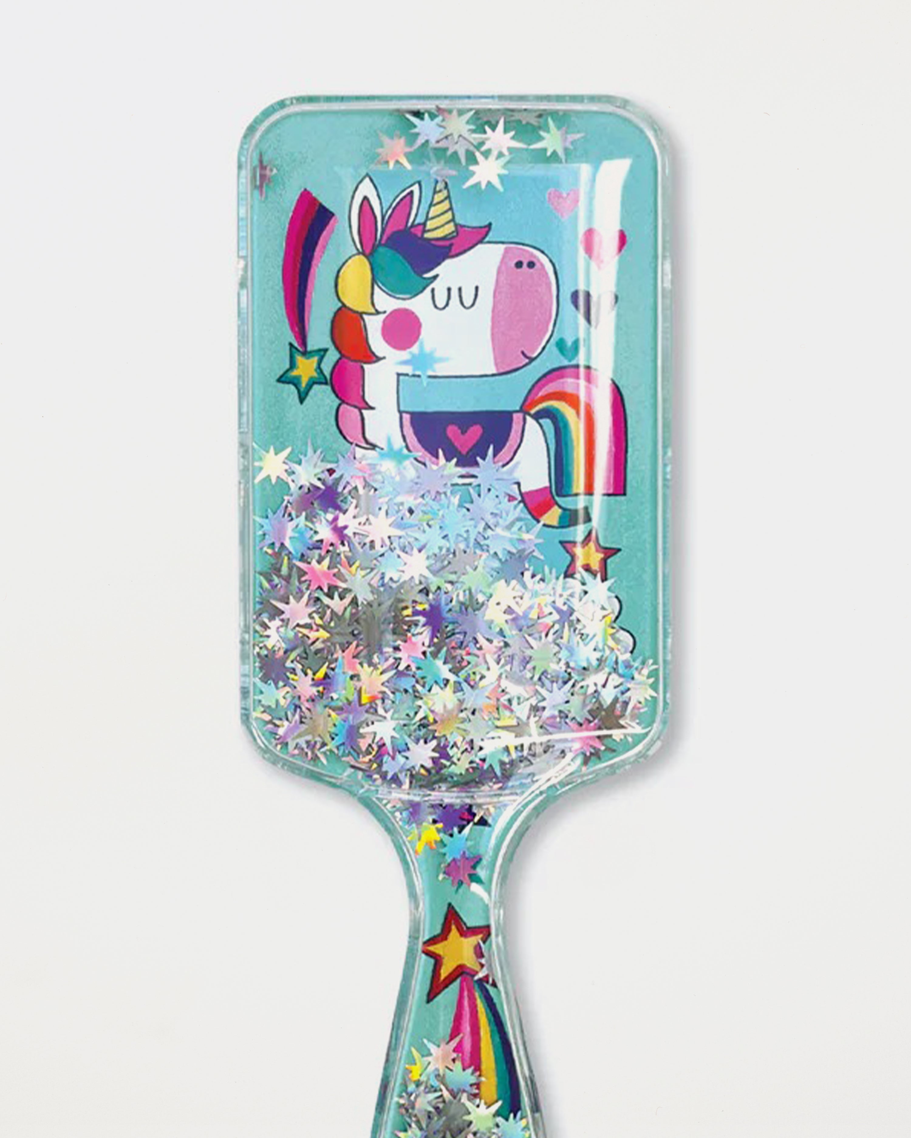 Blue Unicorn Children's Hairbrush with Sparkles