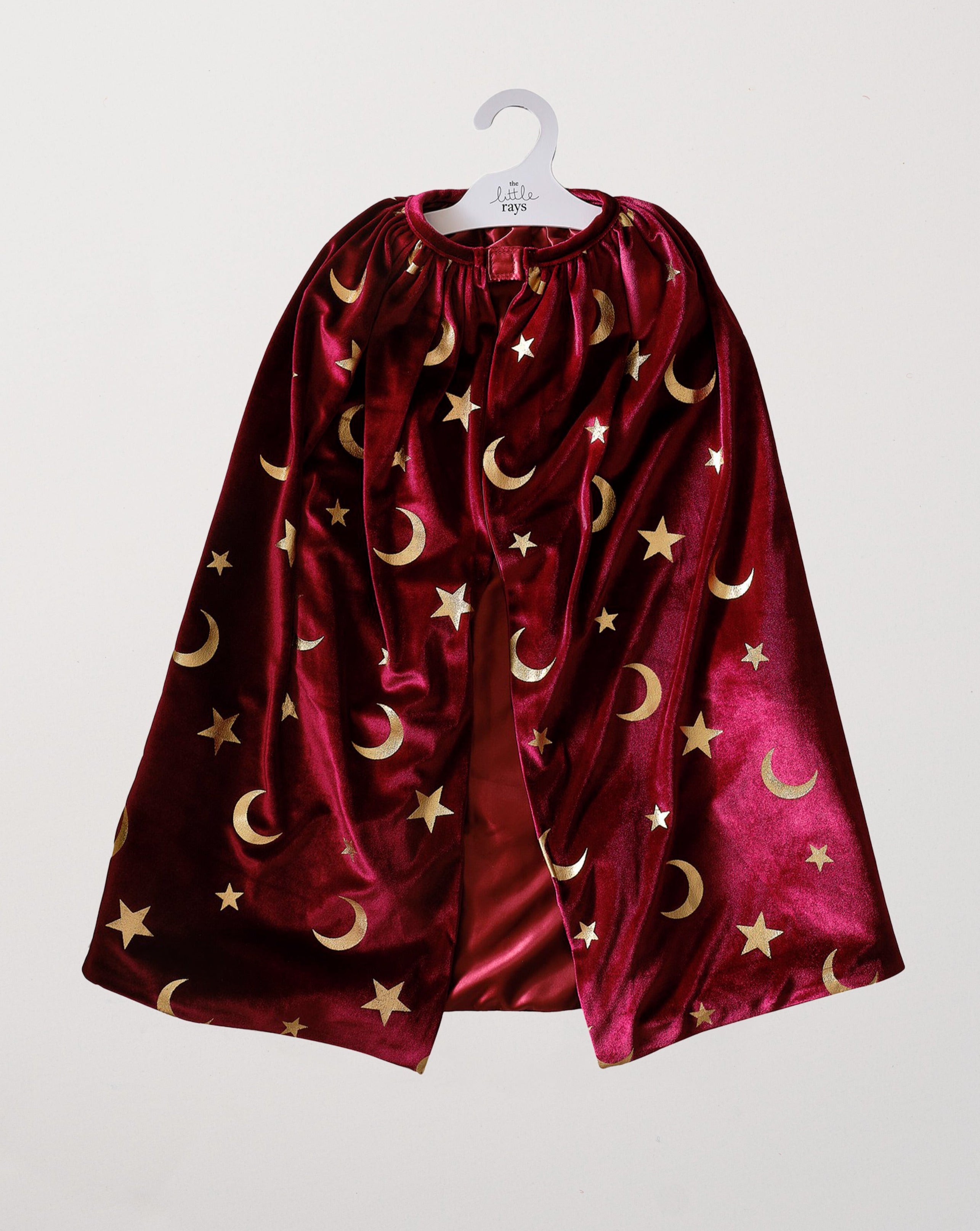 Burgundy Velvet Magician Costume Cape