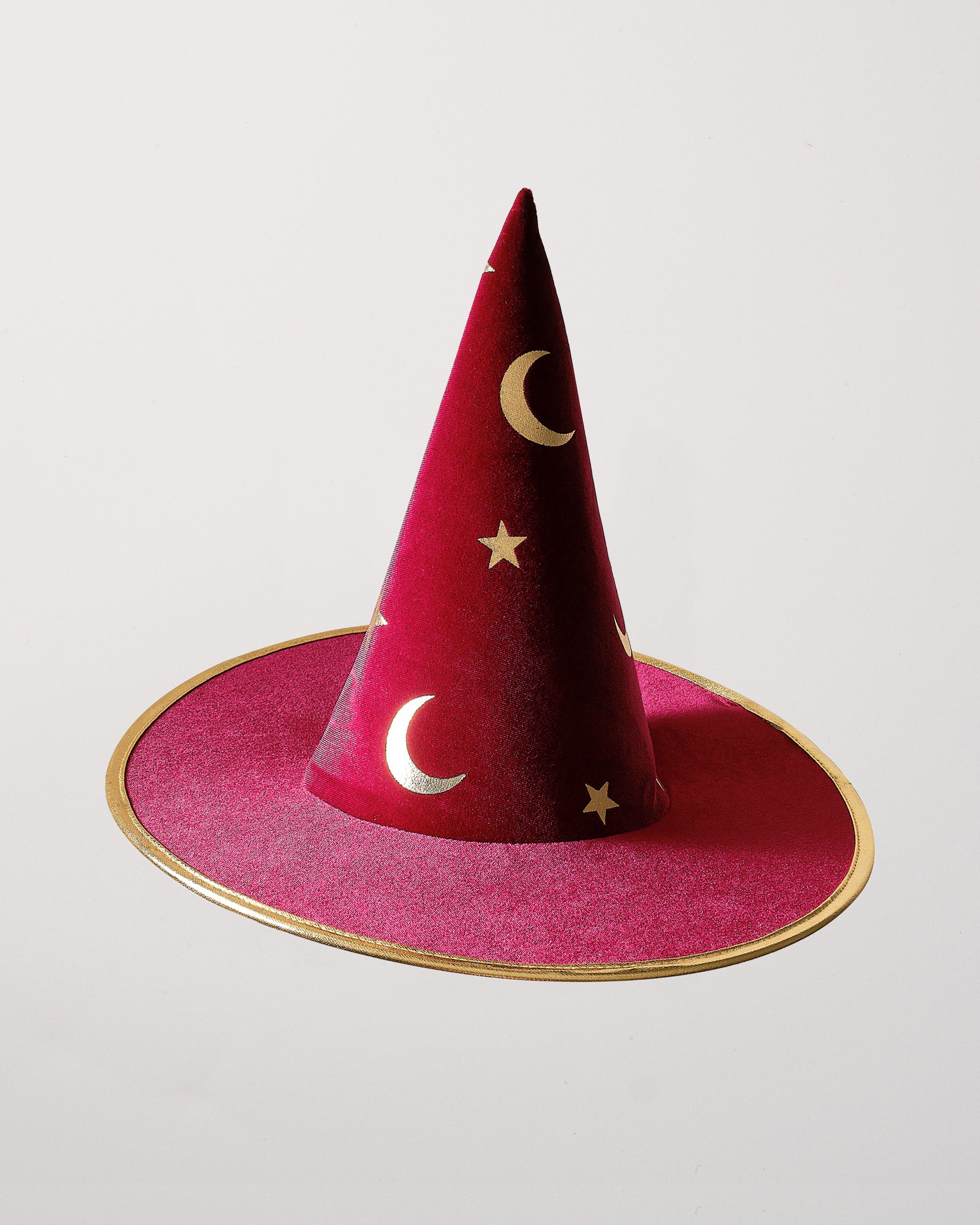 Burgundy Velvet Magician Hat