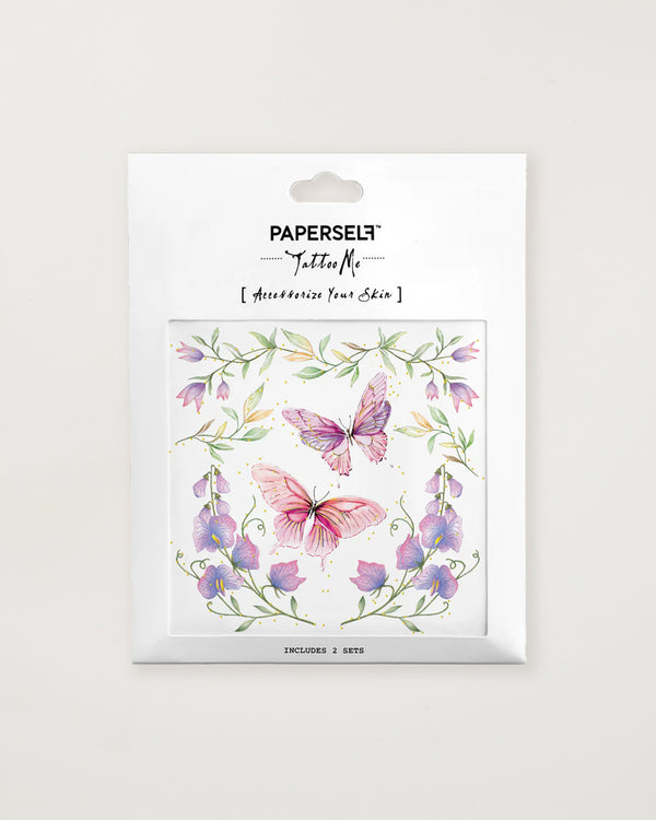 Butterflies In The Garden Temporary Tattoos