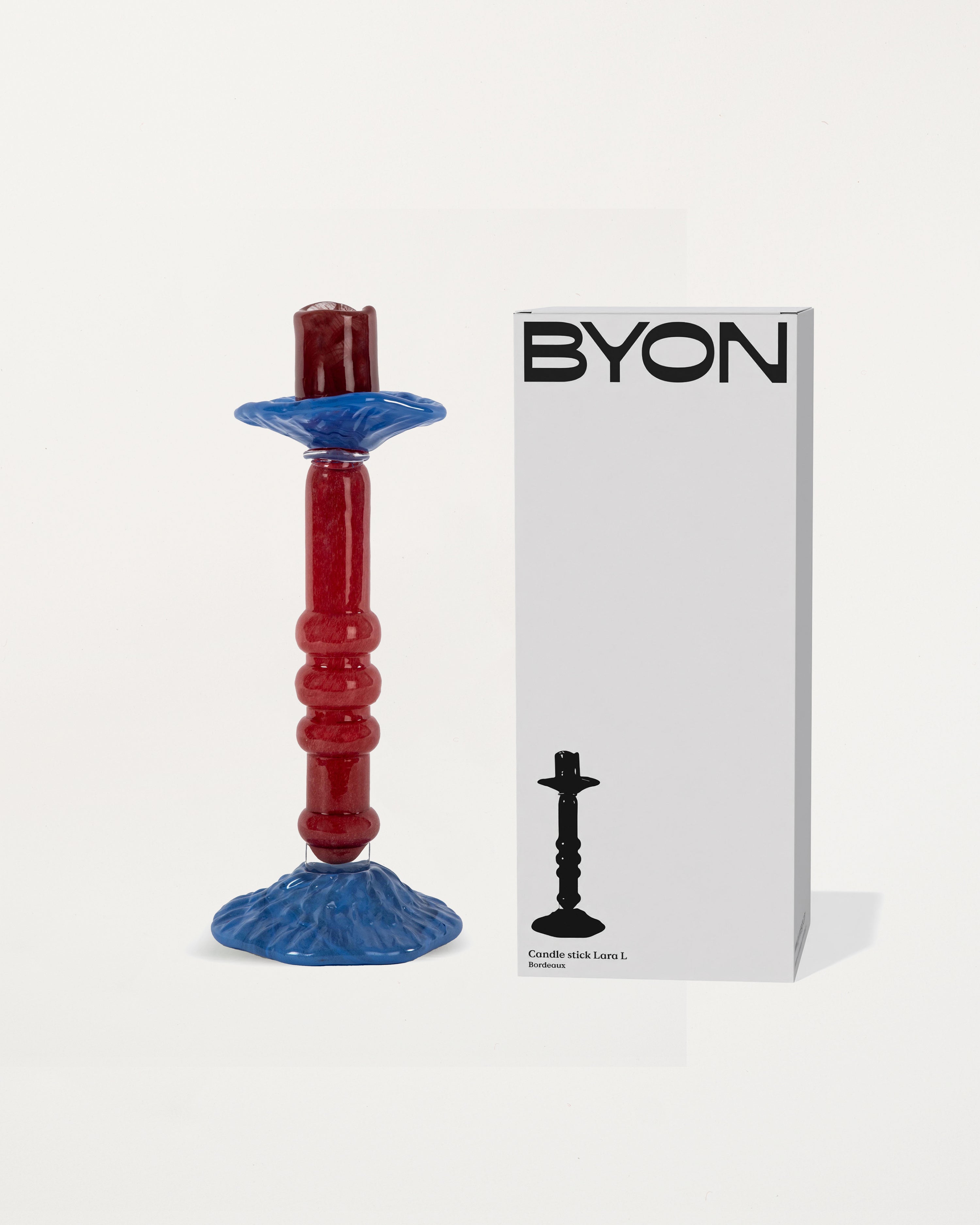 Candlestick Lara L Bordeaux/Blue