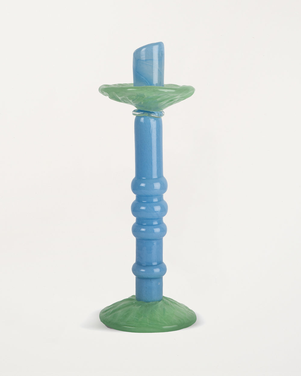 Candlestick Lara L Light Blue/Minty Green
