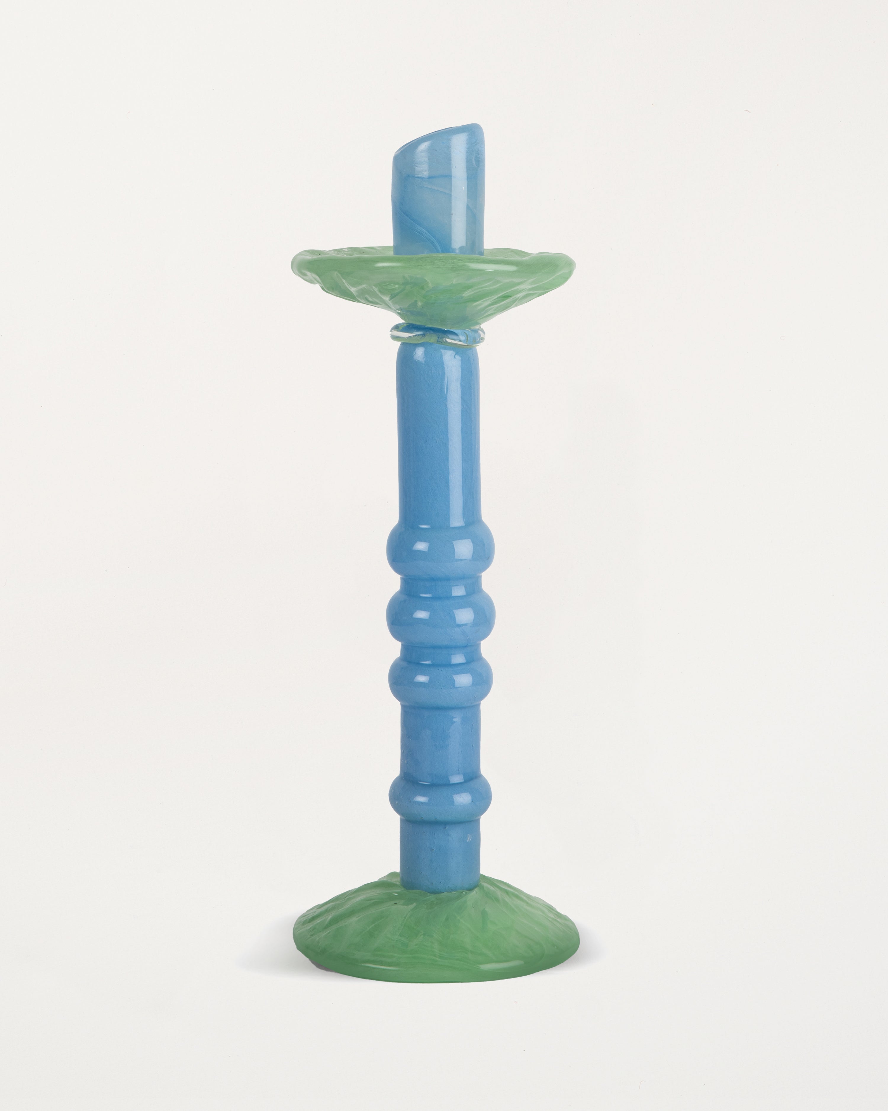 Candlestick Lara L Light Blue/Minty Green