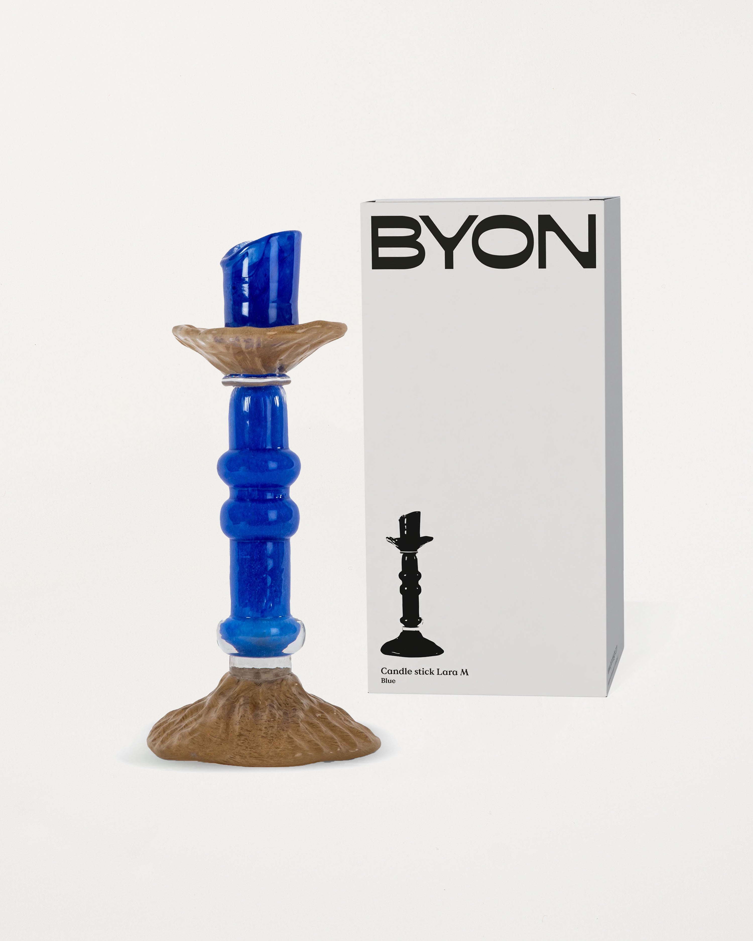 Candlestick Lara M Blue/Beige