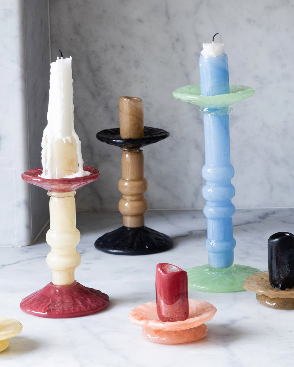 Candlestick Lara S Beige/Black