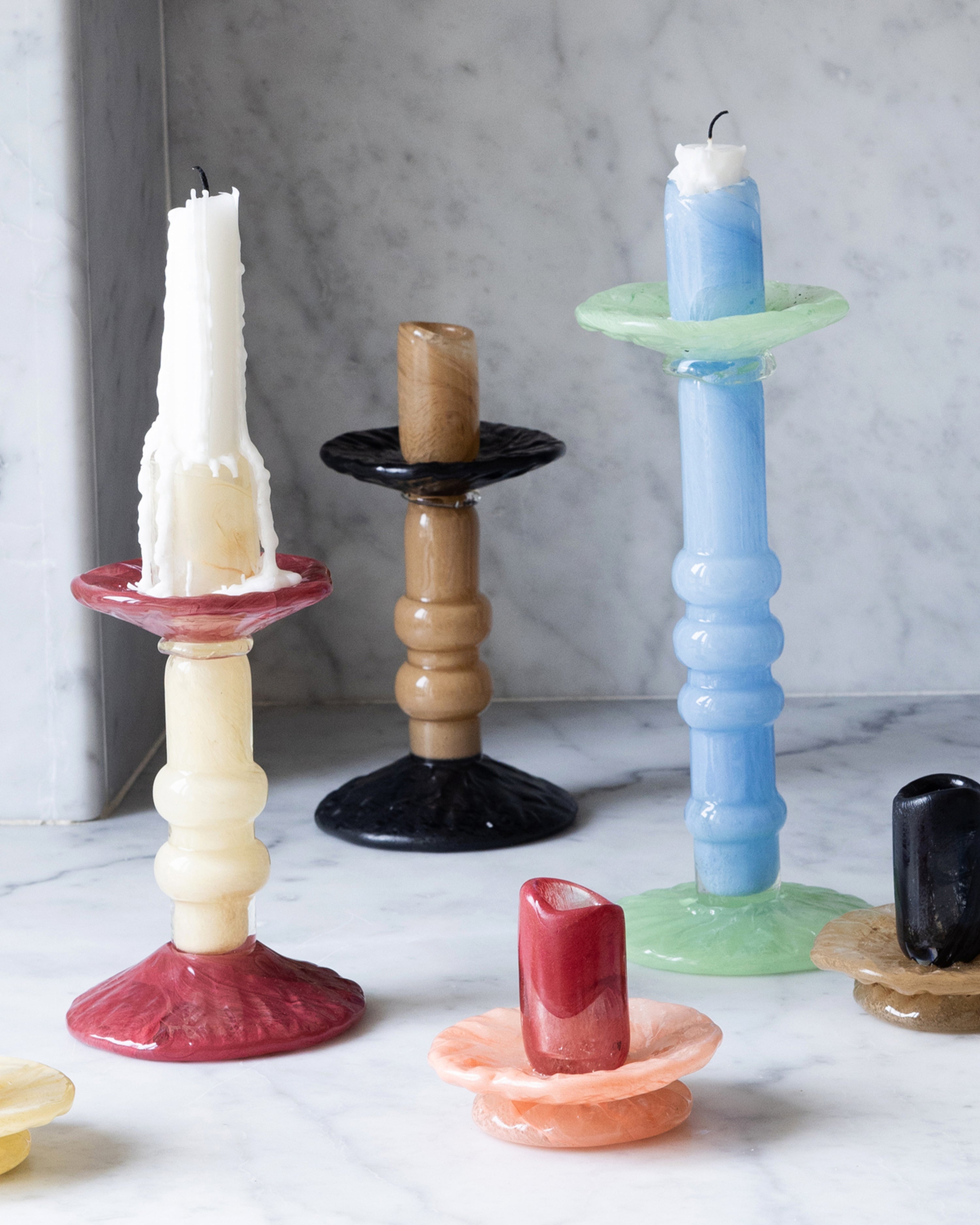 Candlestick Lara S Beige/Black