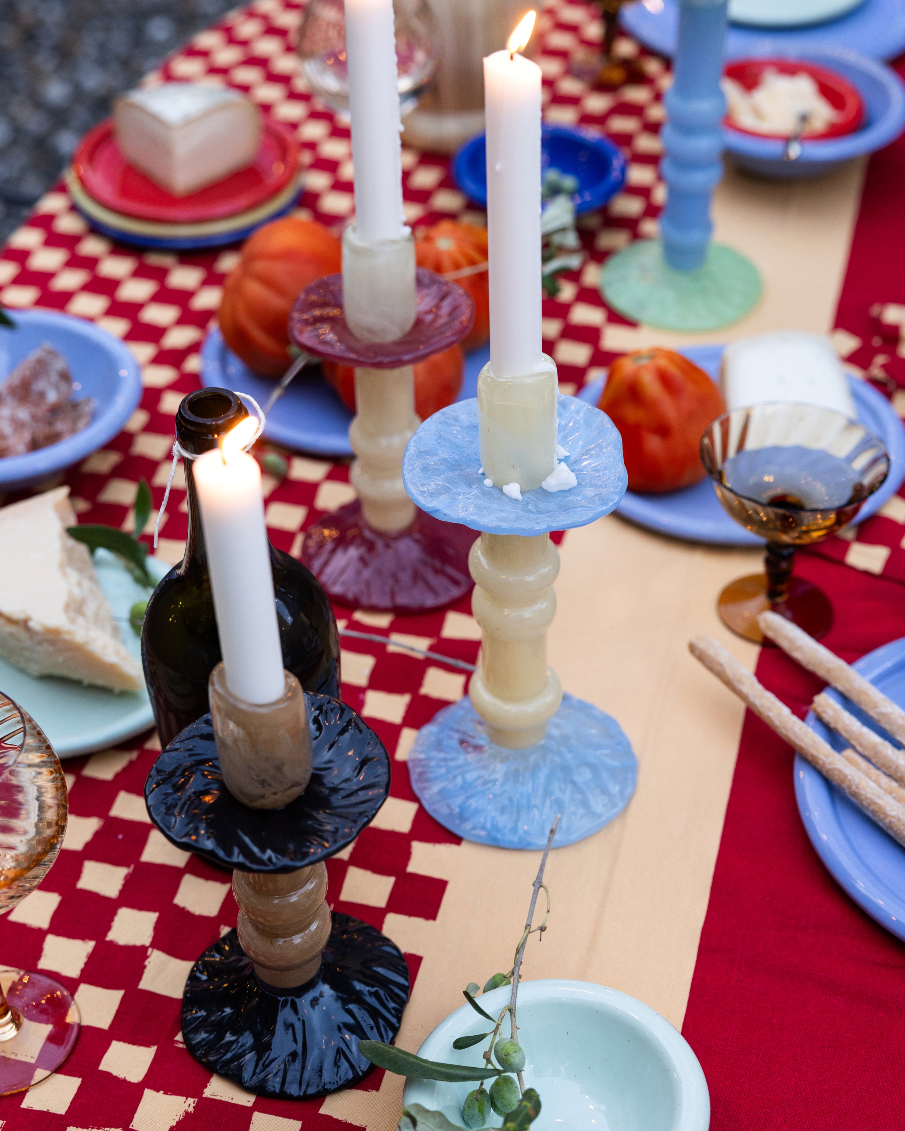 Candlestick Lara S Beige/Black