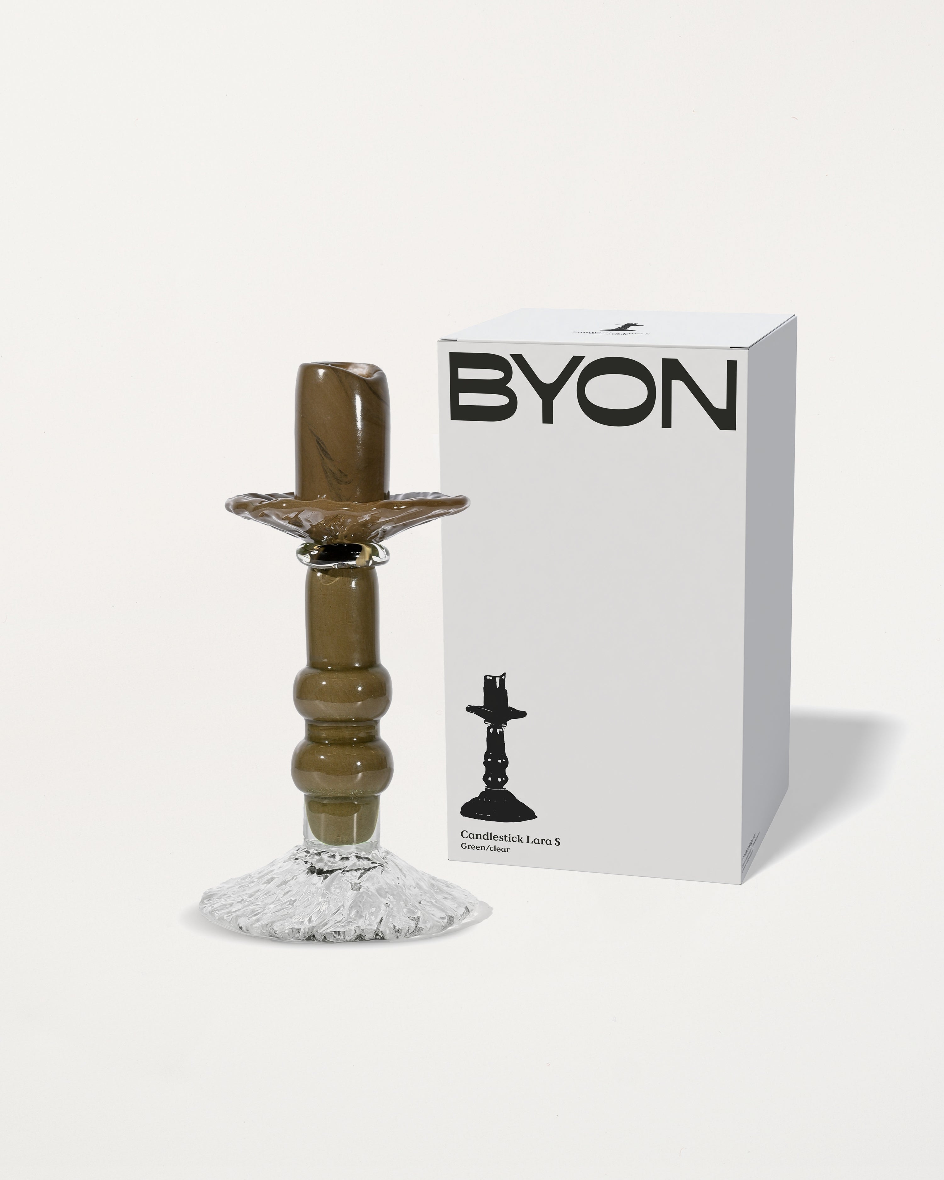 Candlestick Lara S Green/Clear