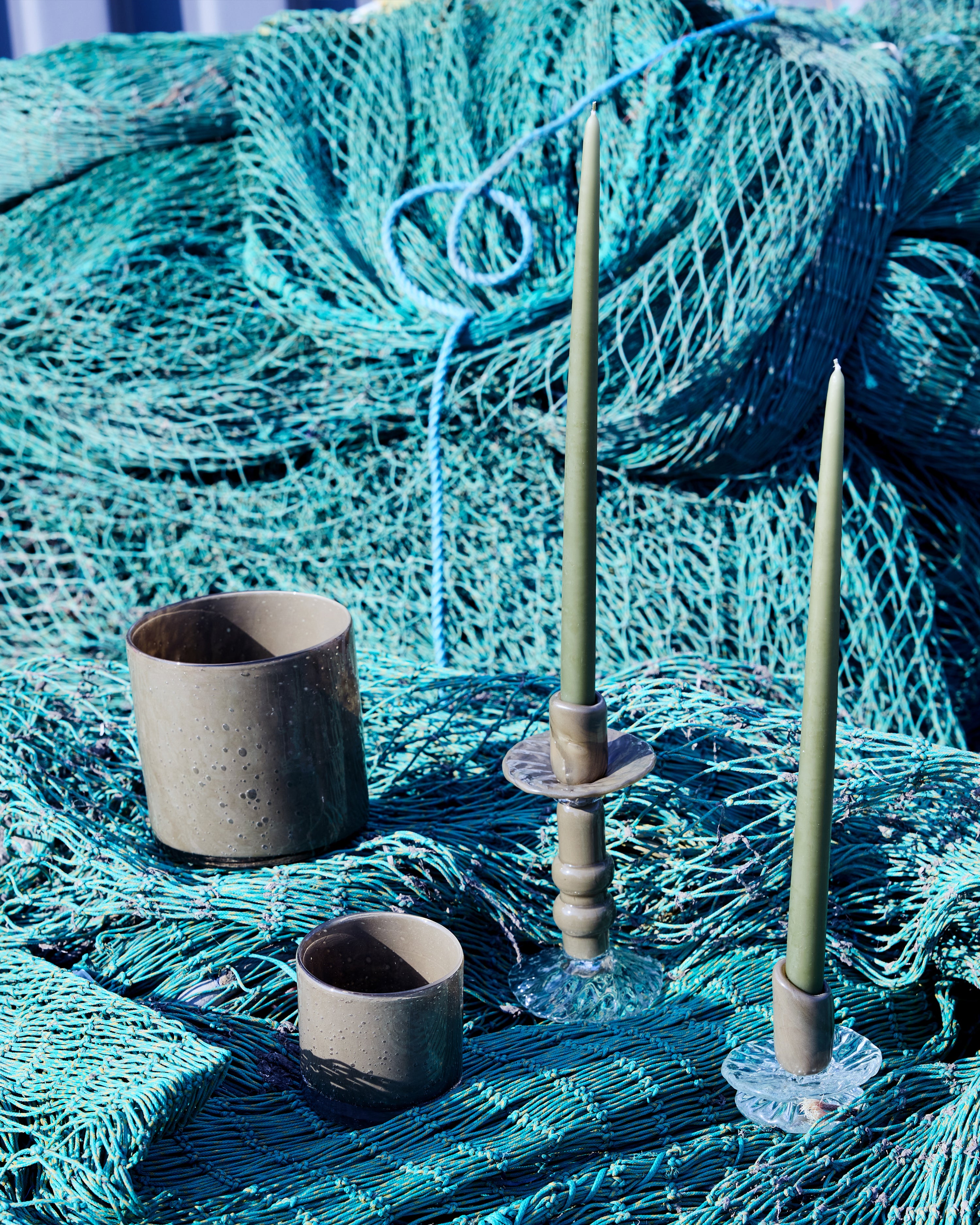 Candlestick Lara S Green/Clear