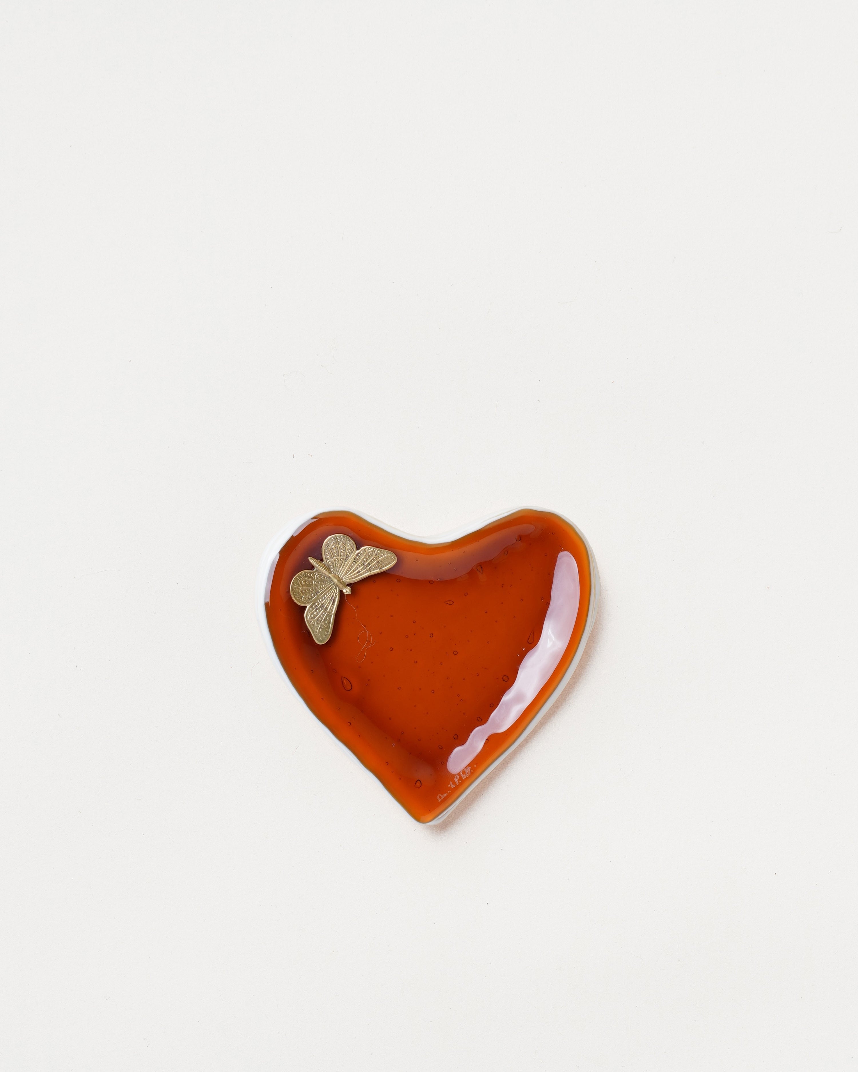 Caramel Heart Plate/Butterfly D10cm