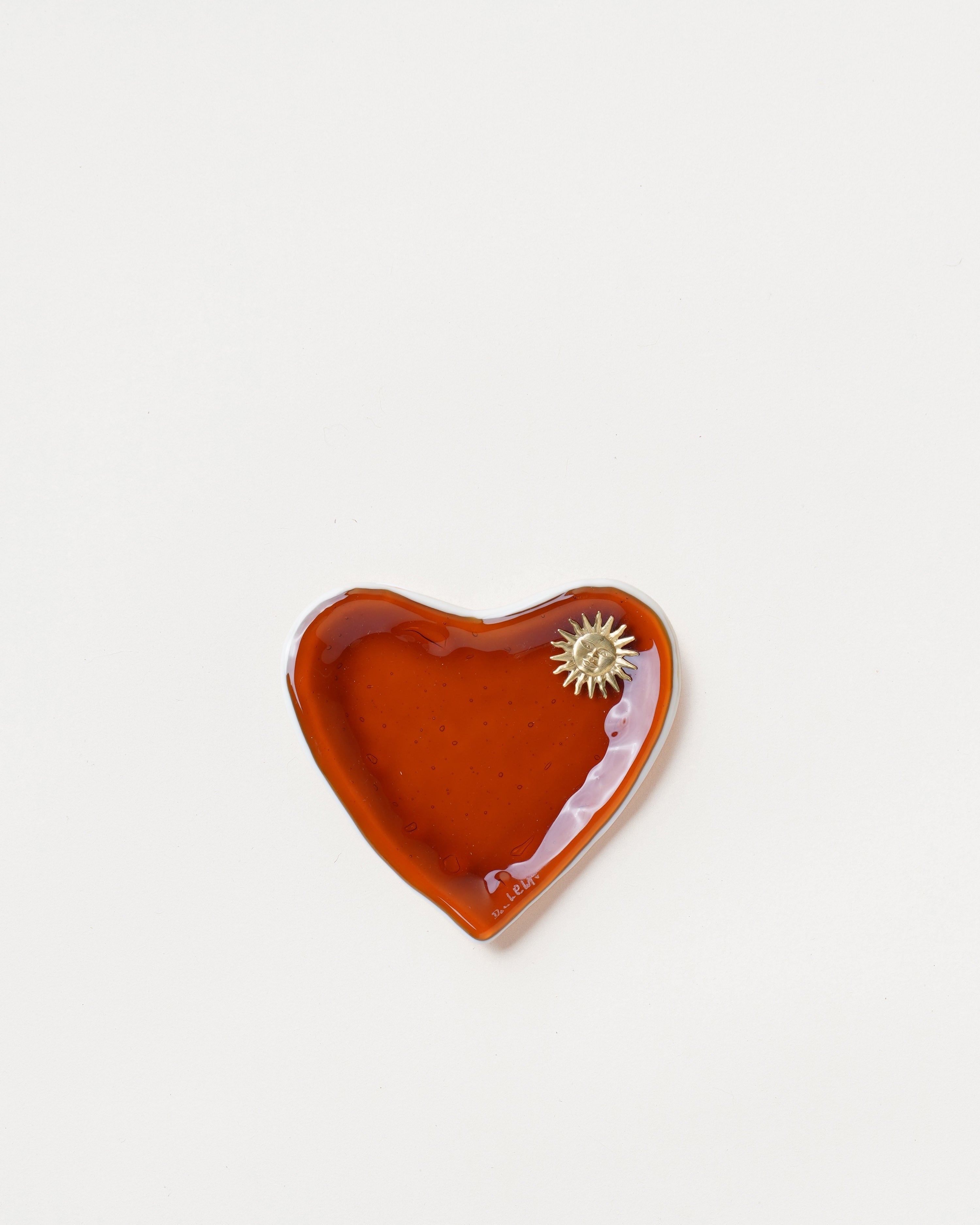 Caramel Heart Plate/Sun D10cm
