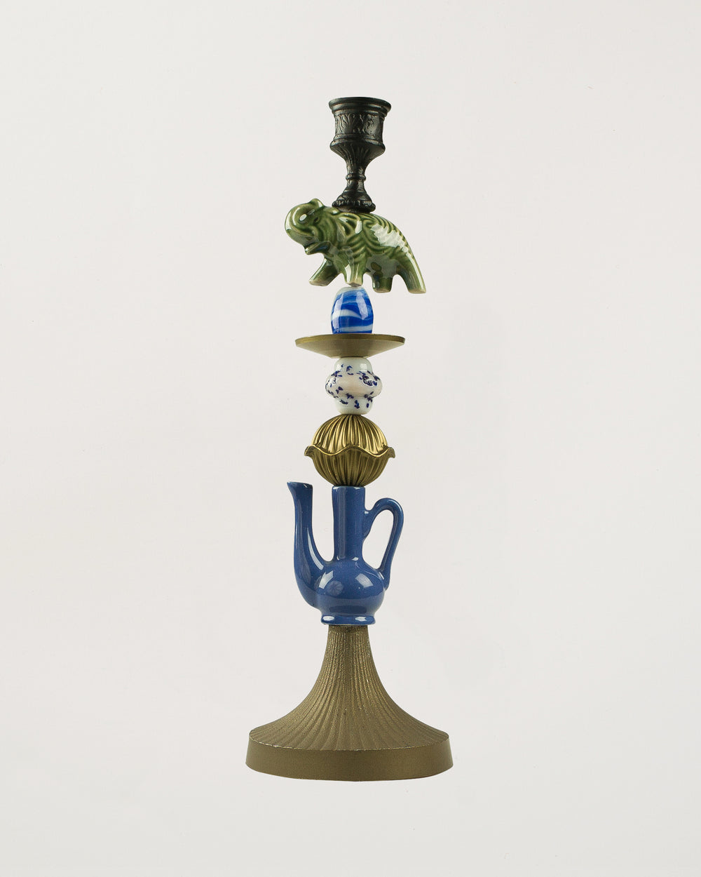 Ceramic Candlestick Top of the Hill