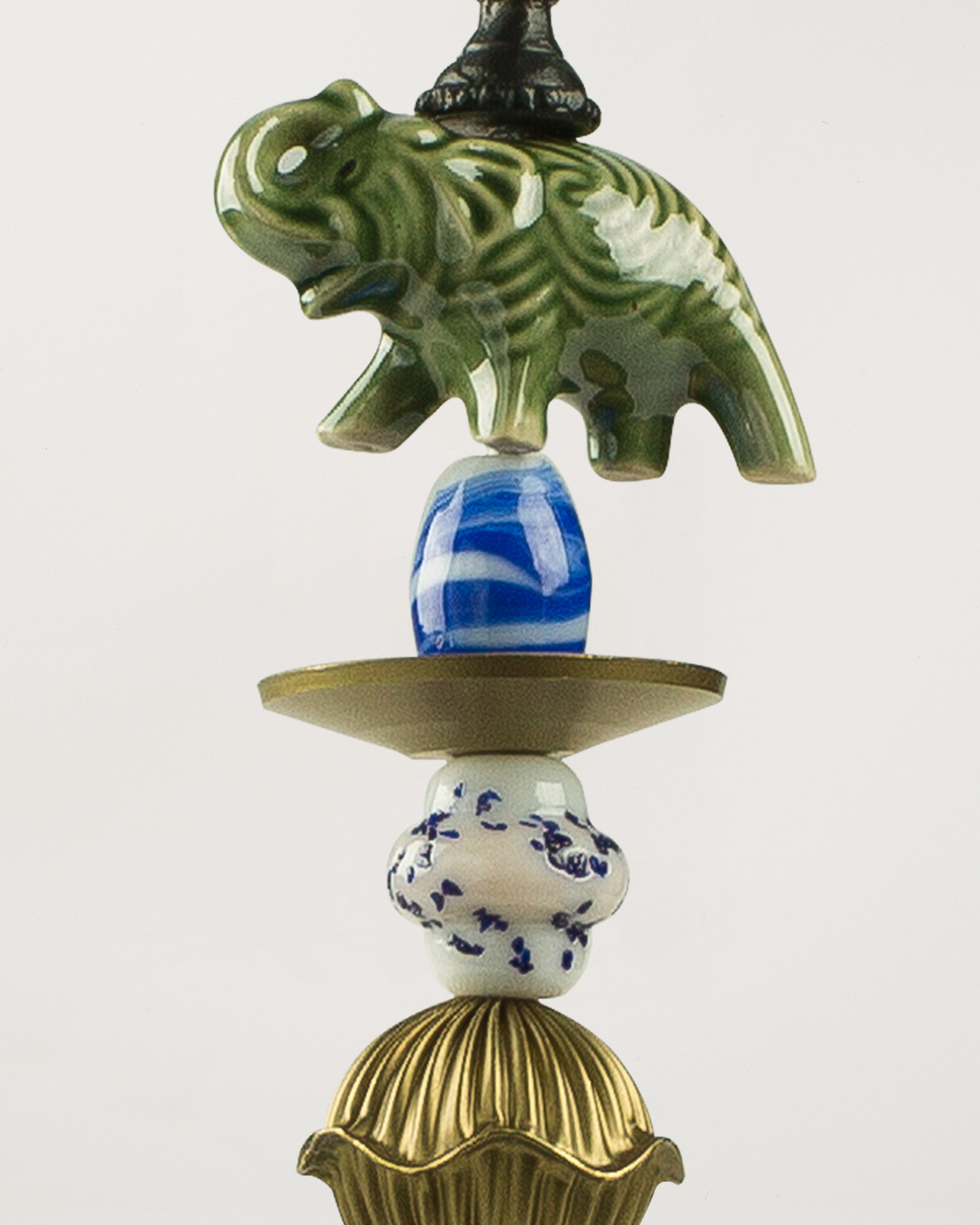 Ceramic Candlestick Top of the Hill