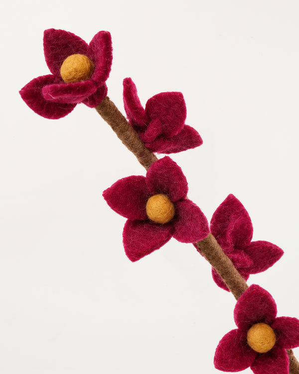 Cerise Flowers on Stalk