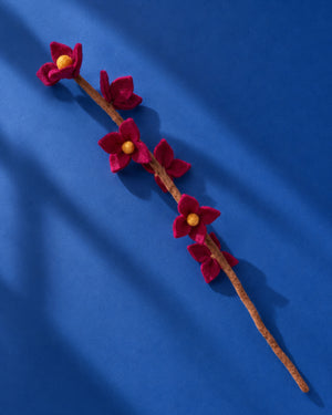 Cerise Flowers on Stalk