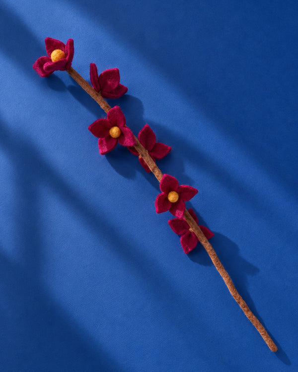 Cerise Flowers on Stalk
