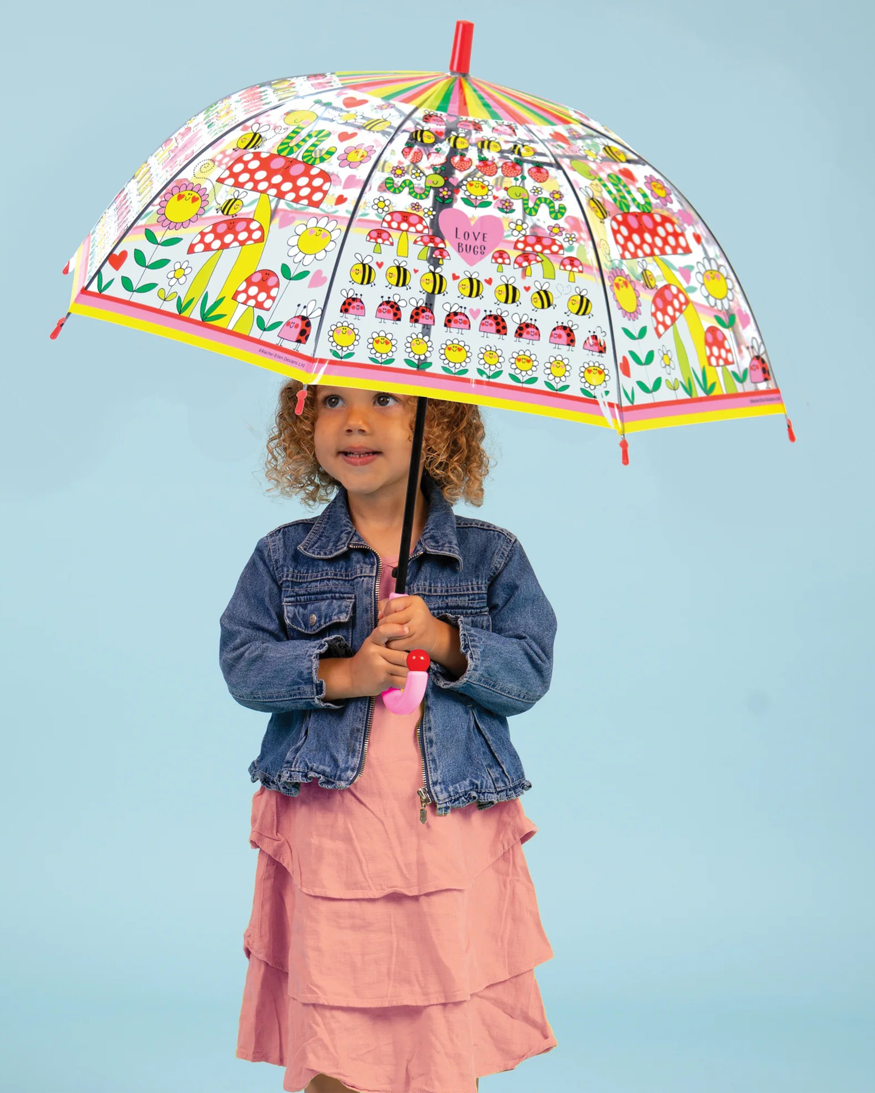 Children's Umbrella Bee Happy Bees & Flower Design