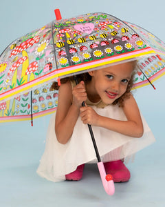 Children's Umbrella Bee Happy Bees & Flower Design