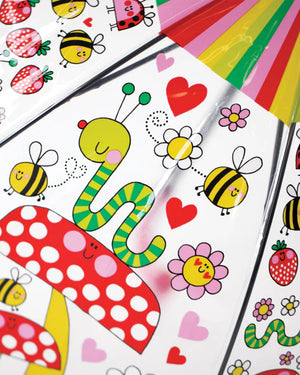 Children's Umbrella Bee Happy Bees & Flower Design