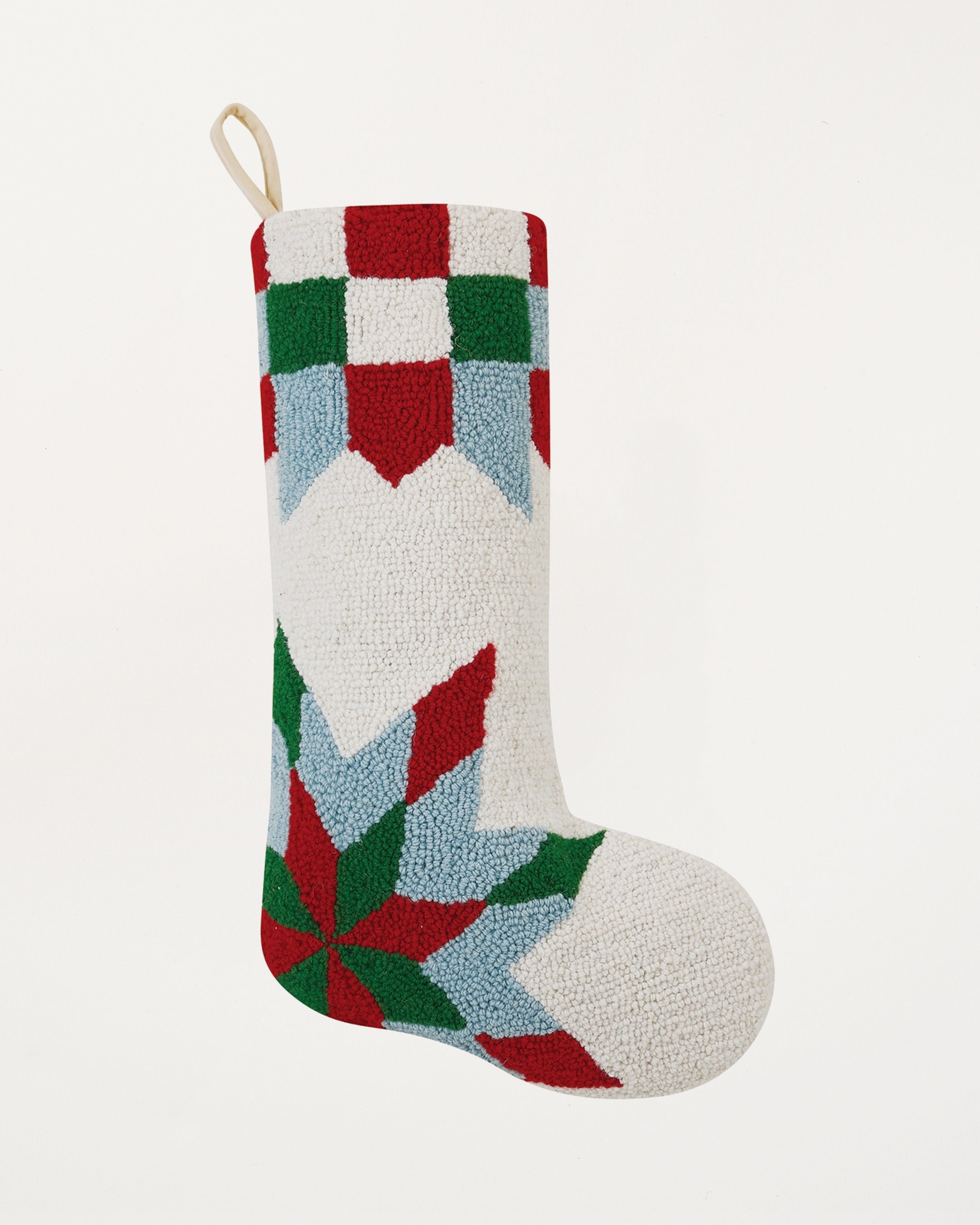 Christmas Patchwork Hook Stocking