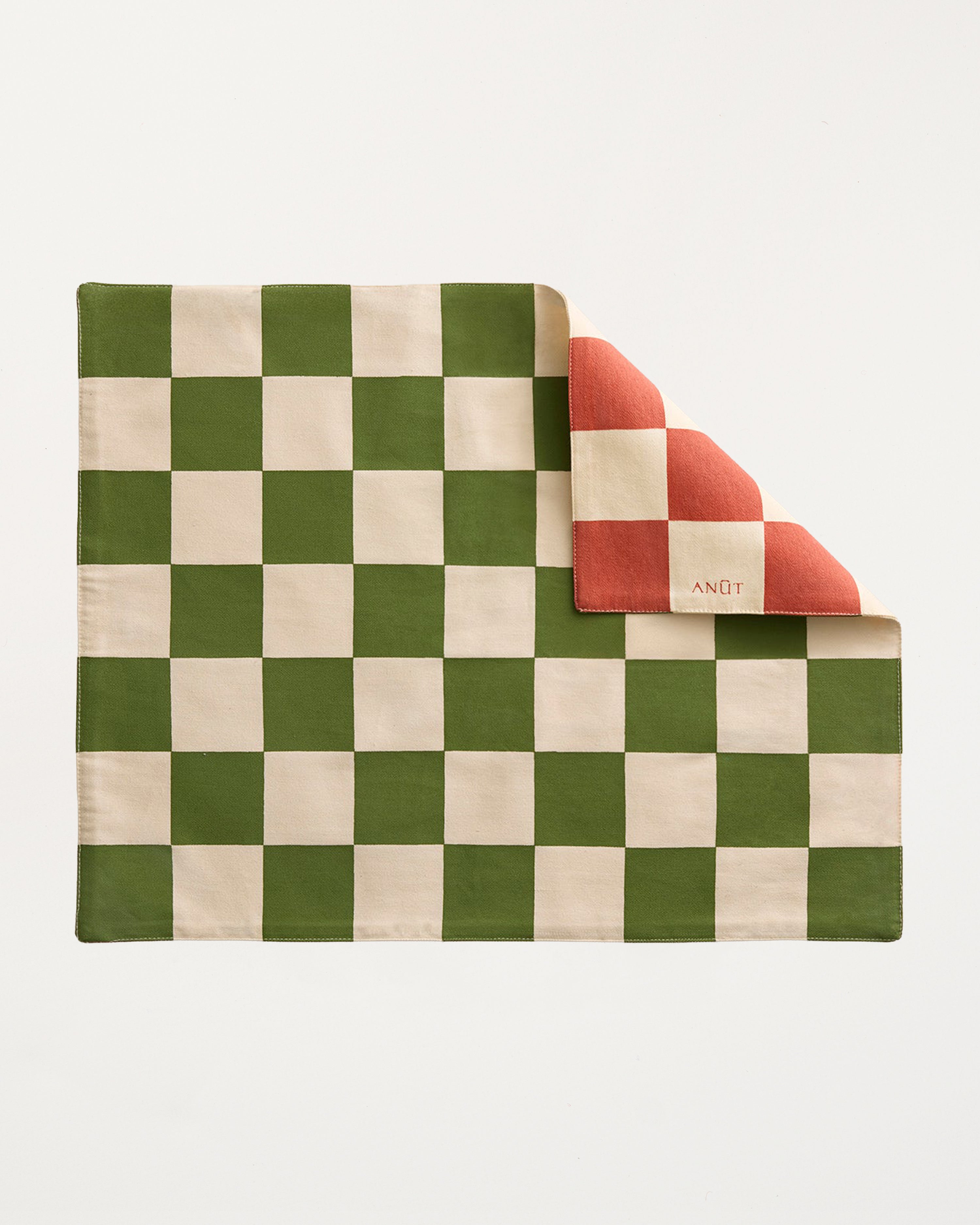 Cleo Cotton Placemat (Set of 6) Green/Terracotta