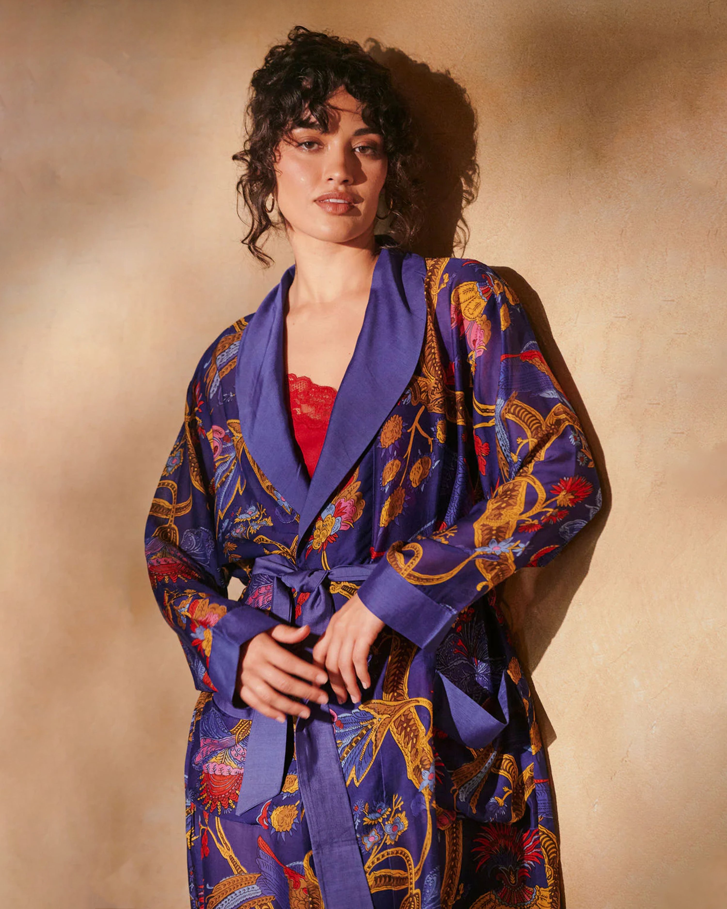 Climbing Peacock Royal Blue Gown