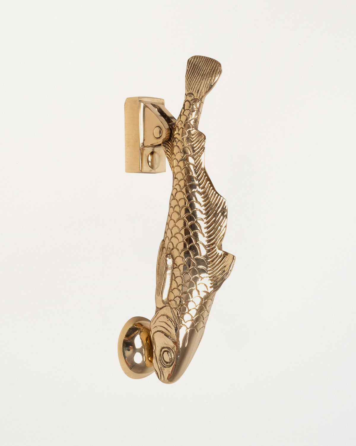 Cod Fish Door Knocker Polished Brass