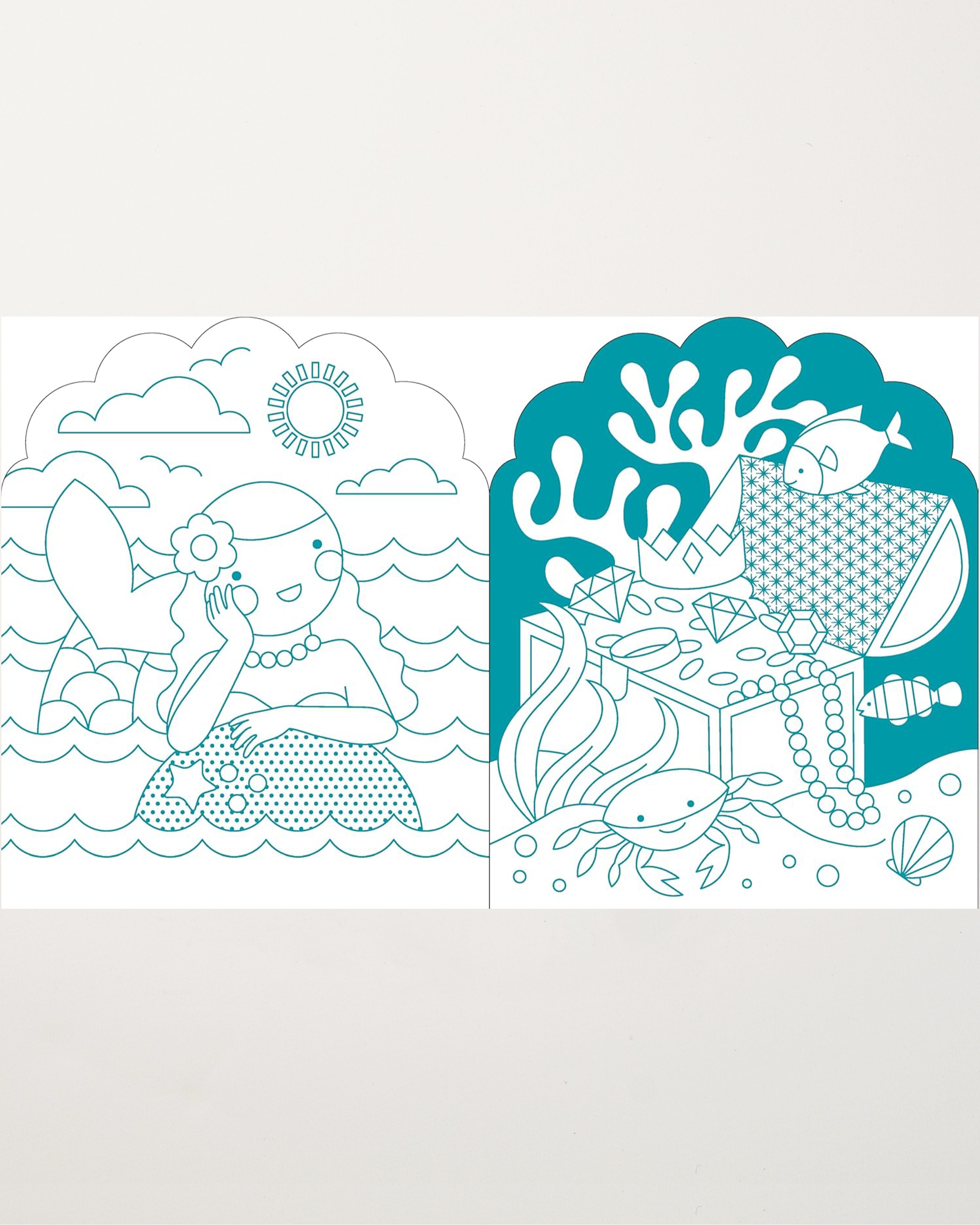 Colouring Book with Stickers Mermaids