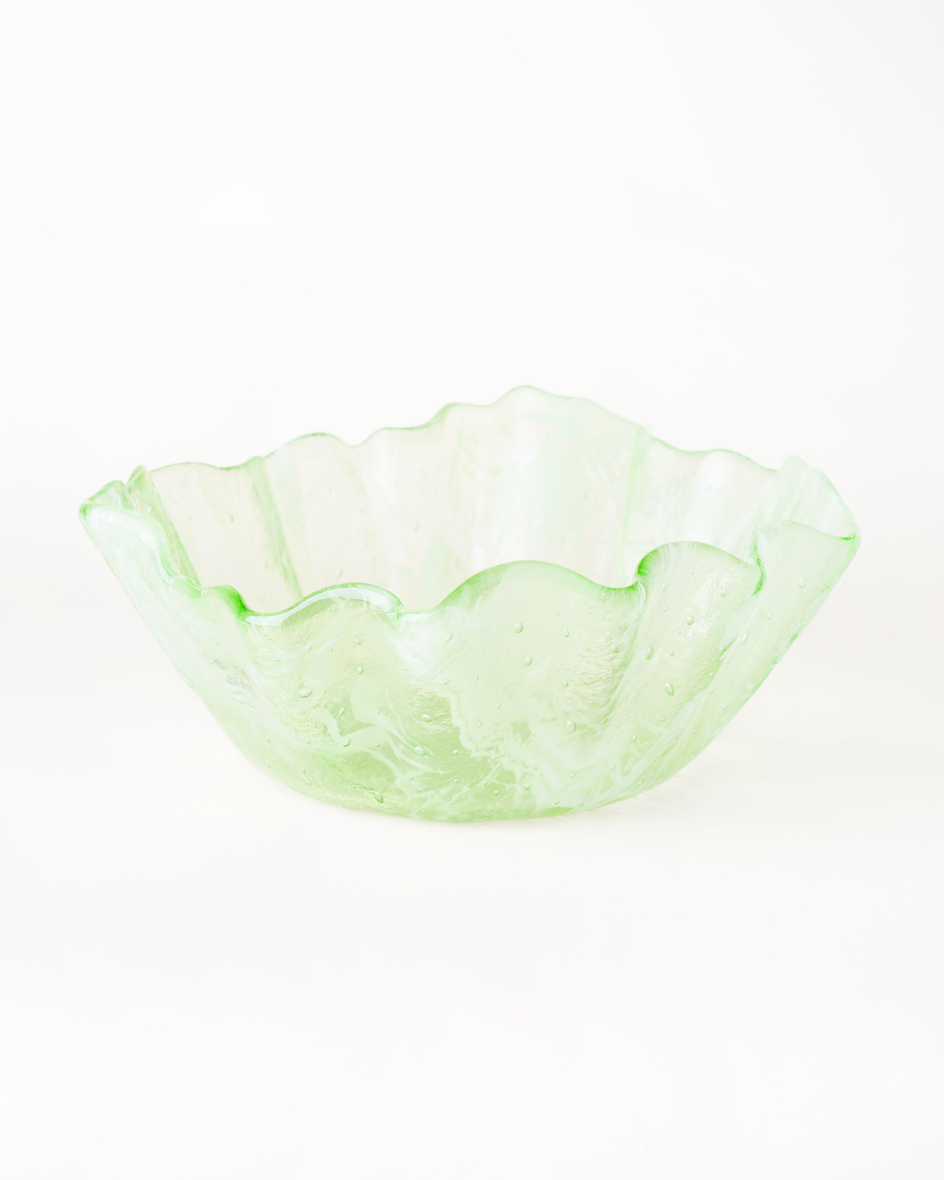 Corolla Bowl Marble Light Green D27cm