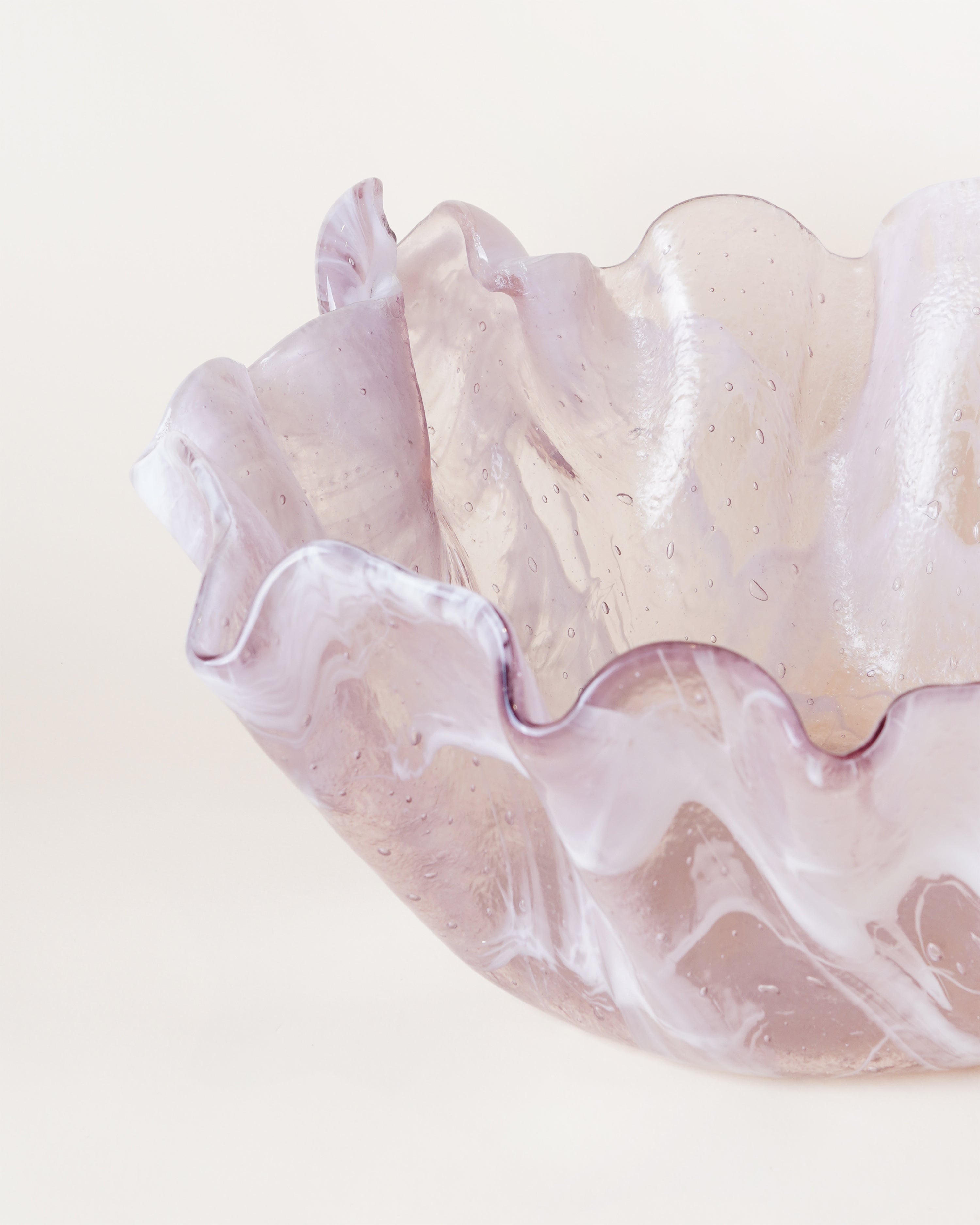 Corolla Bowl Marble Pink D40cm