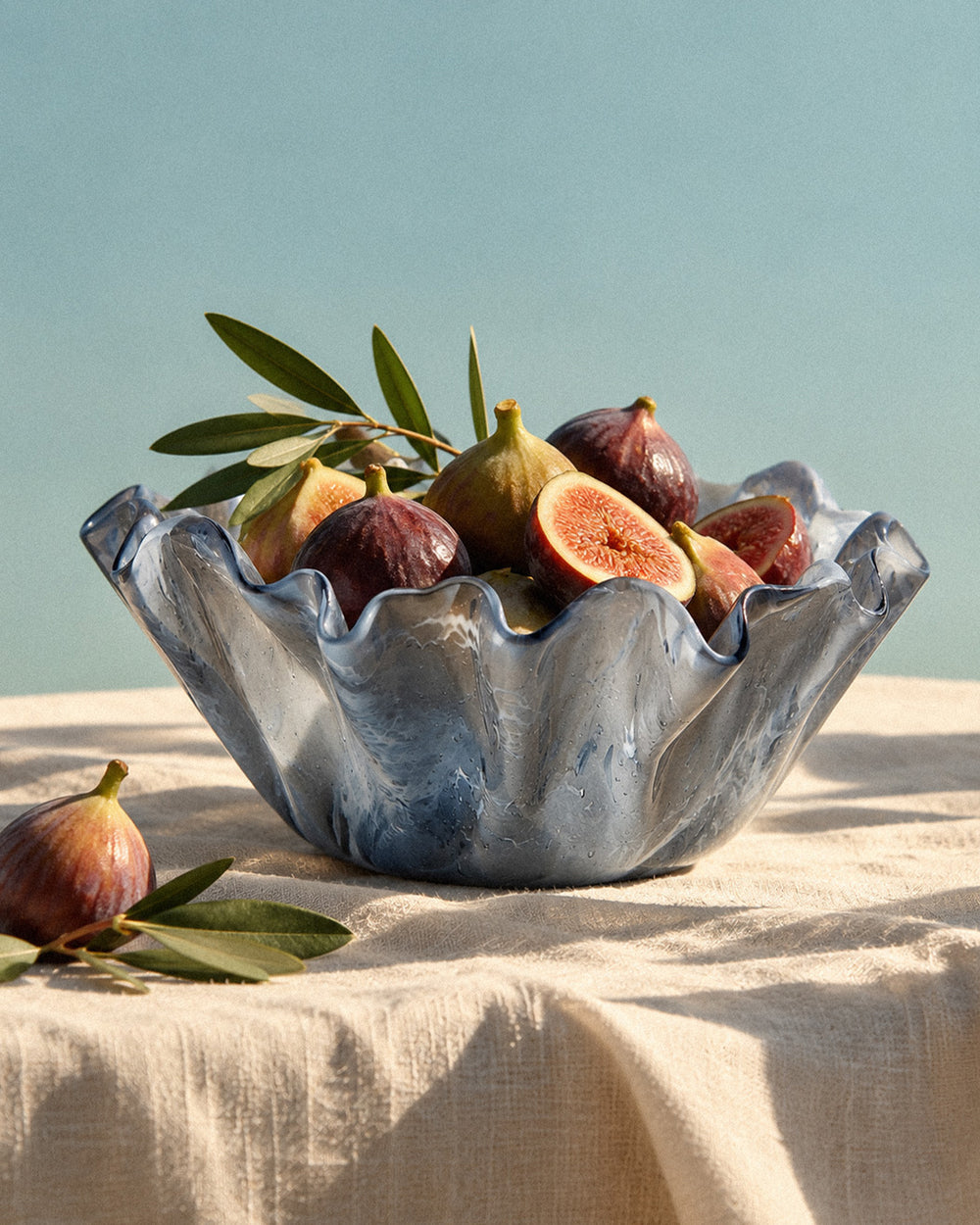 Corolla Bowl Marble Grey D40cm